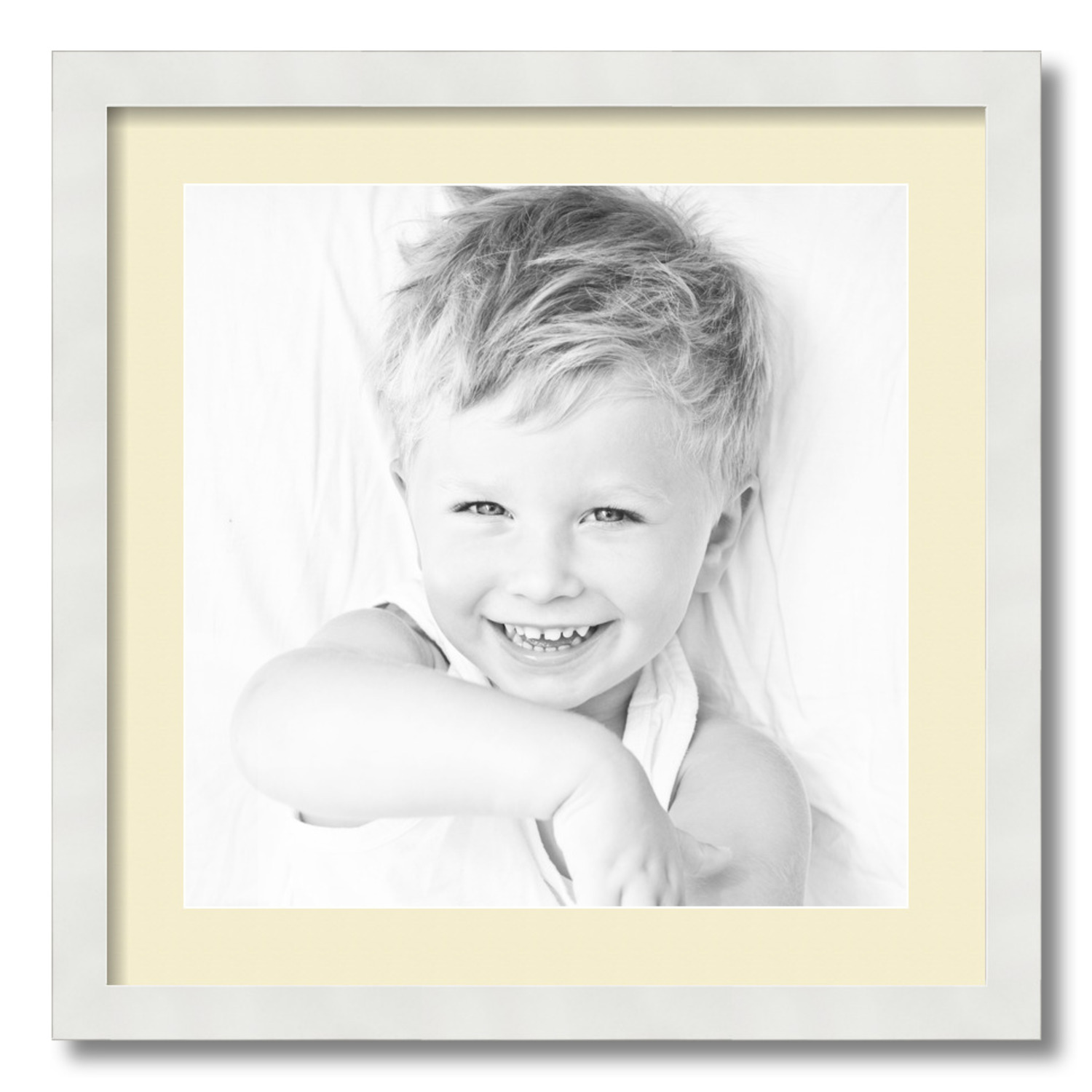 ArtToFrames Matted 20x20 White Picture Frame with 2" Mat, 16x16 Opening 3966