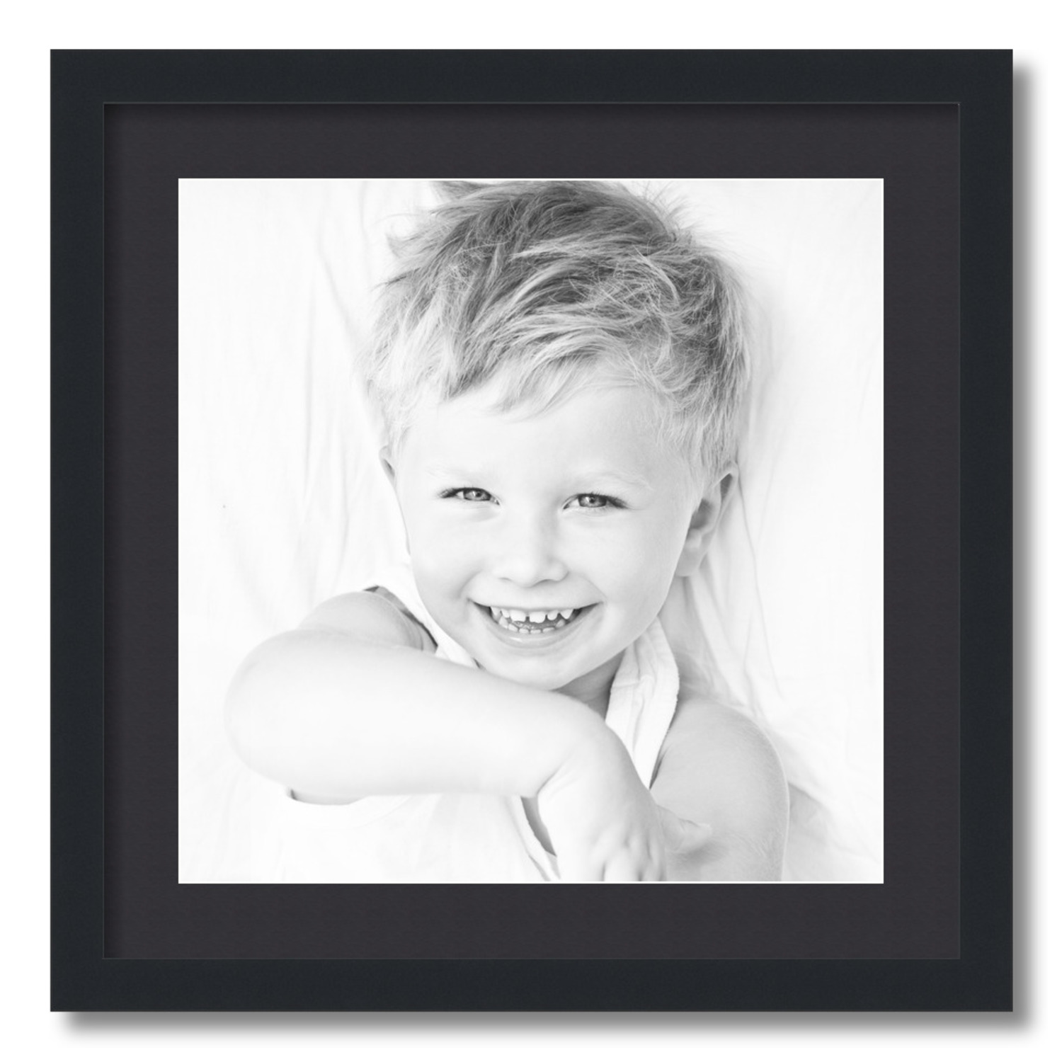 ArtToFrames Matted 20x20 Black Picture Frame with 2" Mat, 16x16 Opening 3926