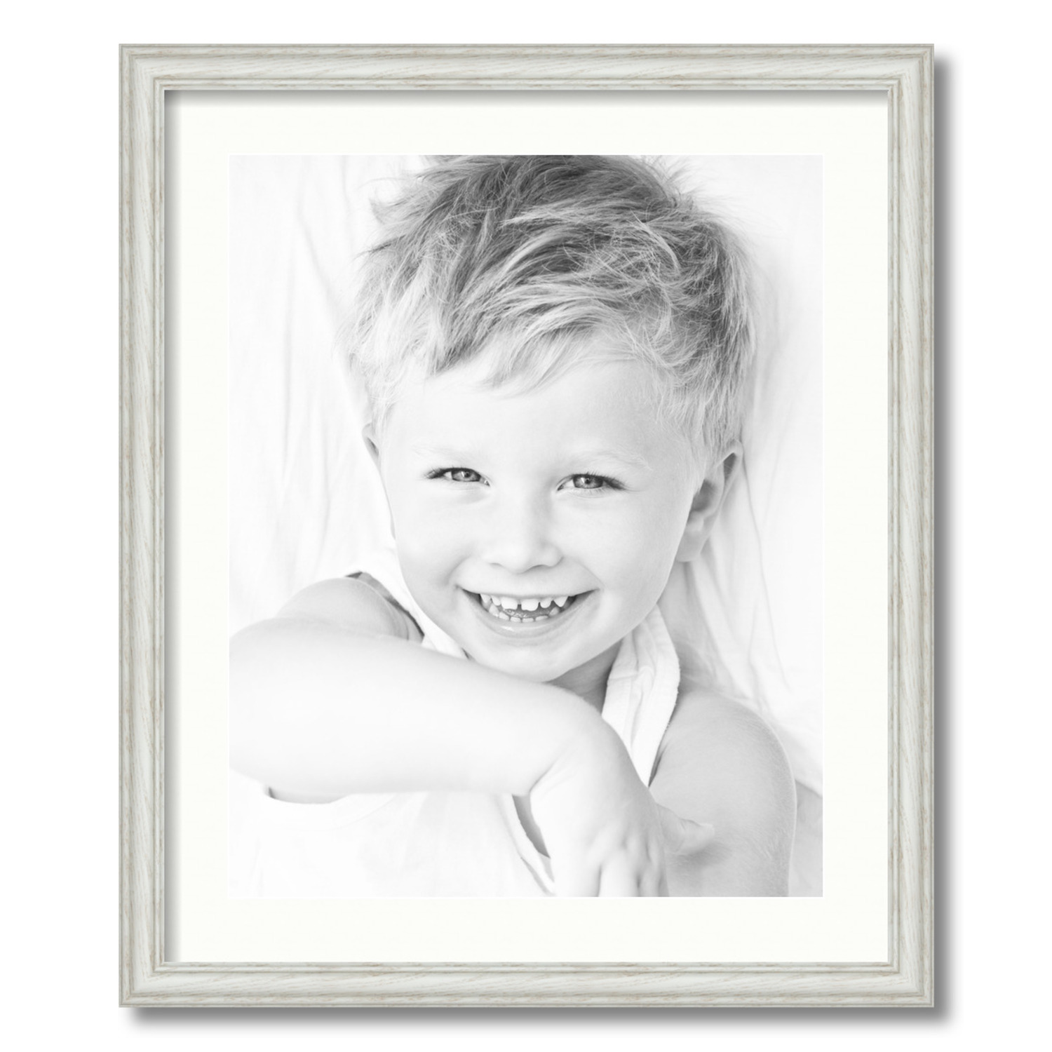 ArtToFrames Matted 20x24 White Picture Frame with 2" Mat, 16x20 Opening 4098