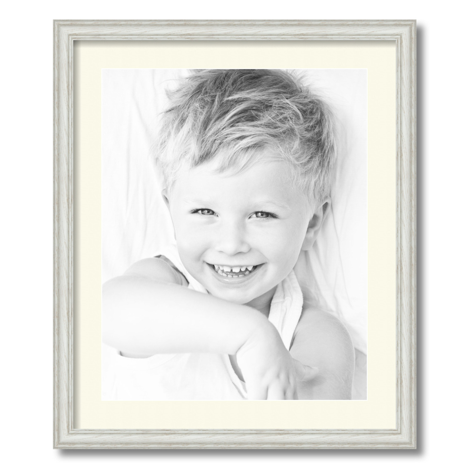 ArtToFrames Matted 20x24 White Picture Frame with 2" Mat, 16x20 Opening 4098