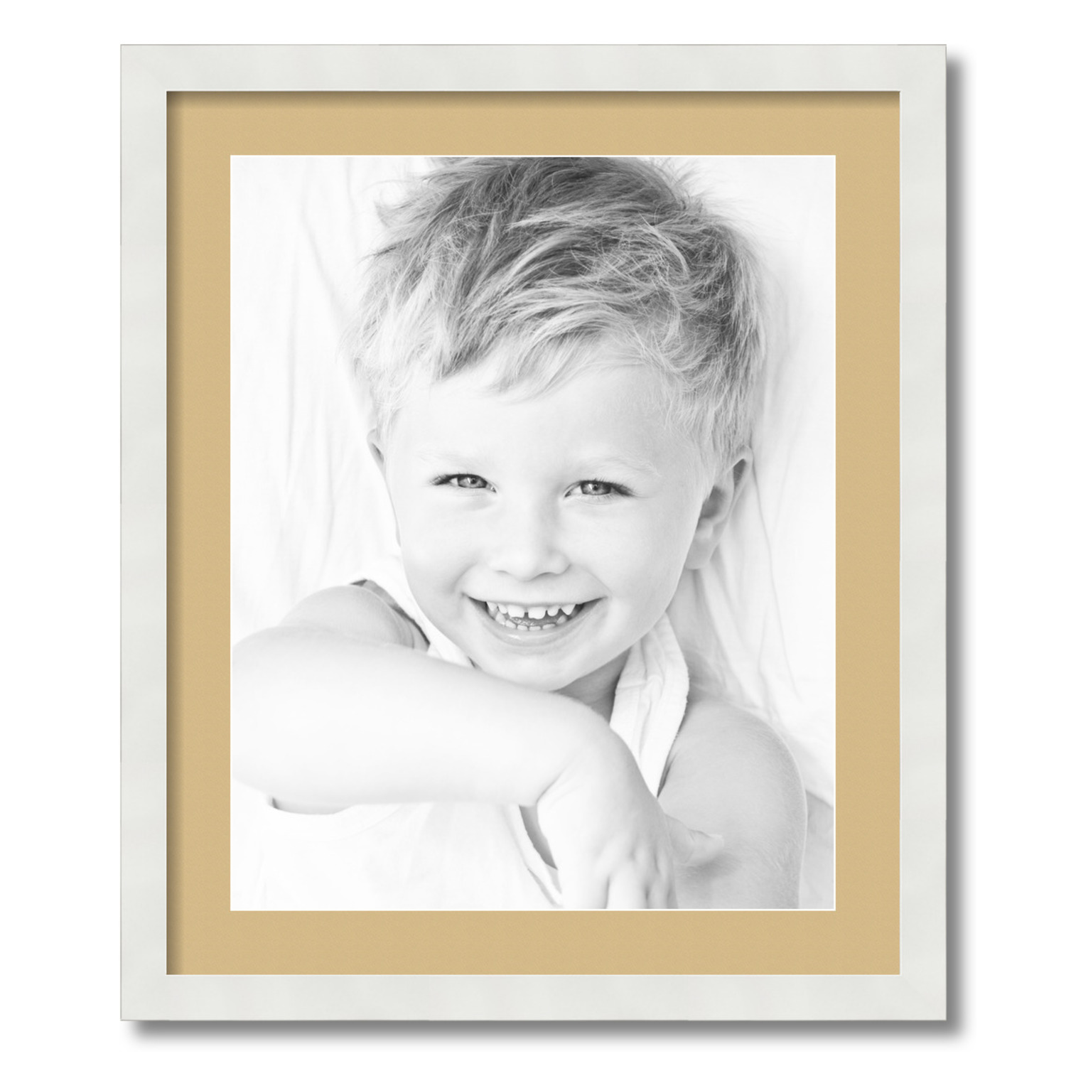 ArtToFrames Matted 20x24 White Picture Frame with 2" Mat, 16x20 Opening 3966