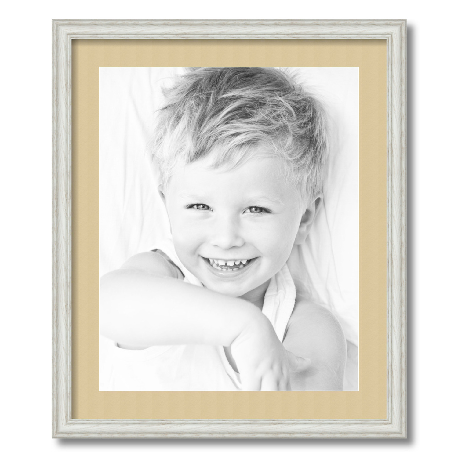 ArtToFrames Matted 20x24 White Picture Frame with 2" Mat, 16x20 Opening 4098