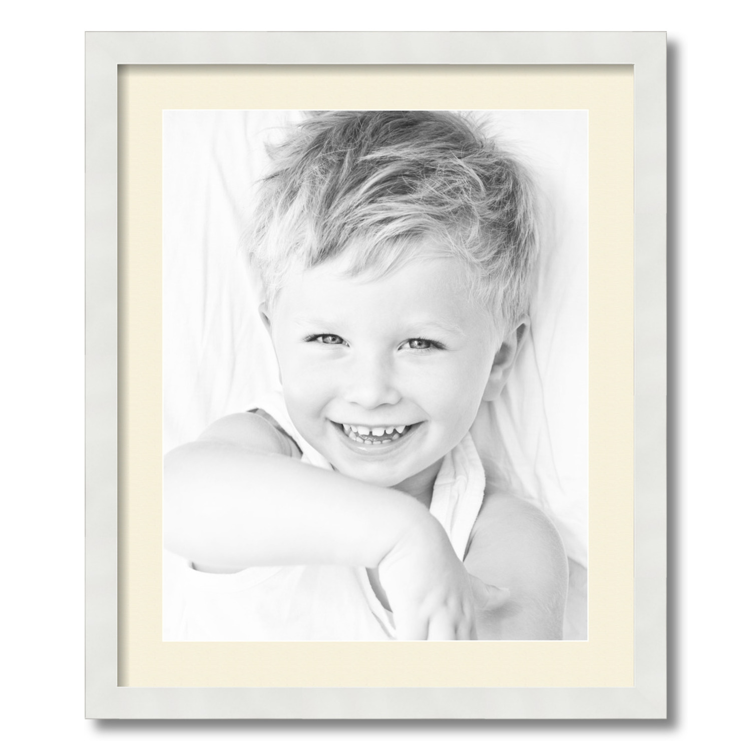 ArtToFrames Matted 20x24 White Picture Frame with 2" Mat, 16x20 Opening 3966