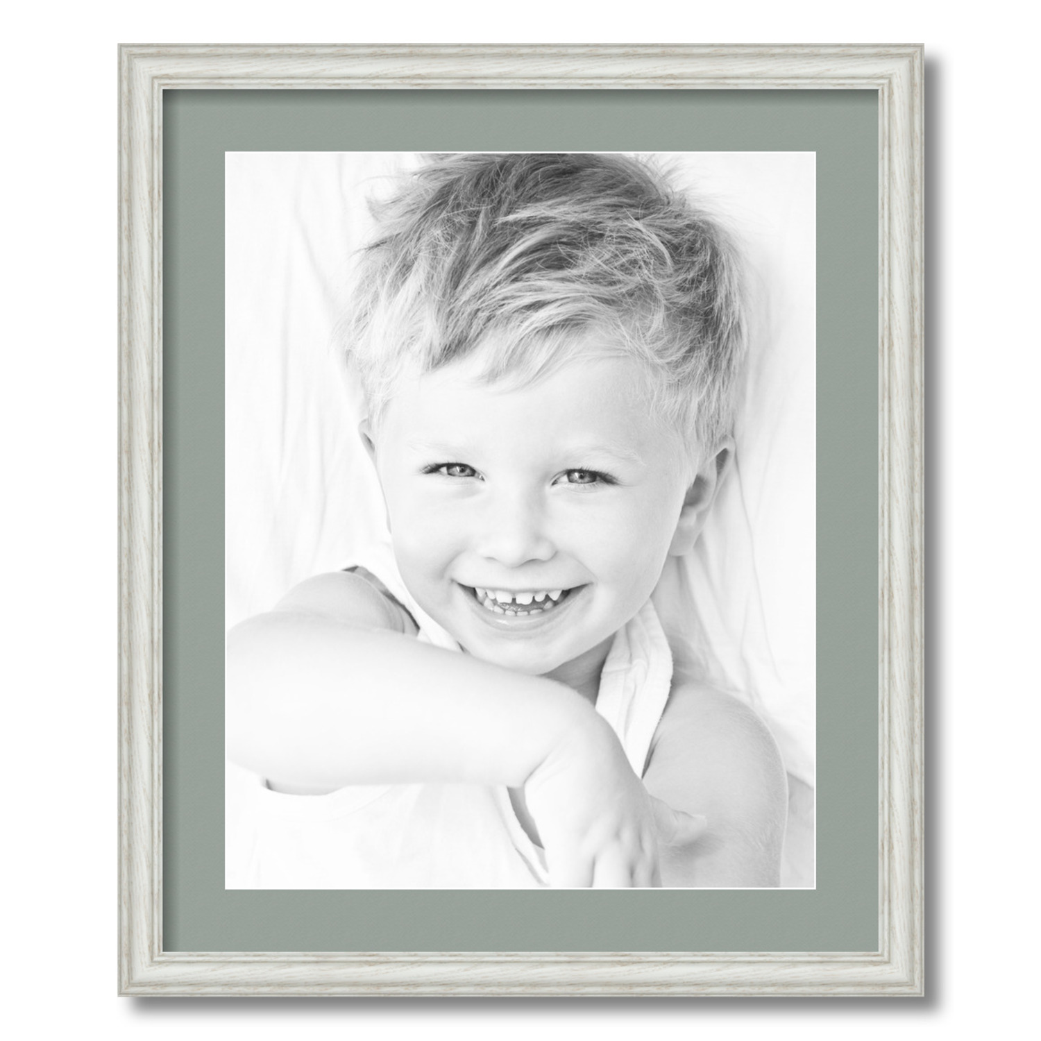 ArtToFrames Matted 20x24 White Picture Frame with 2" Mat, 16x20 Opening 4098