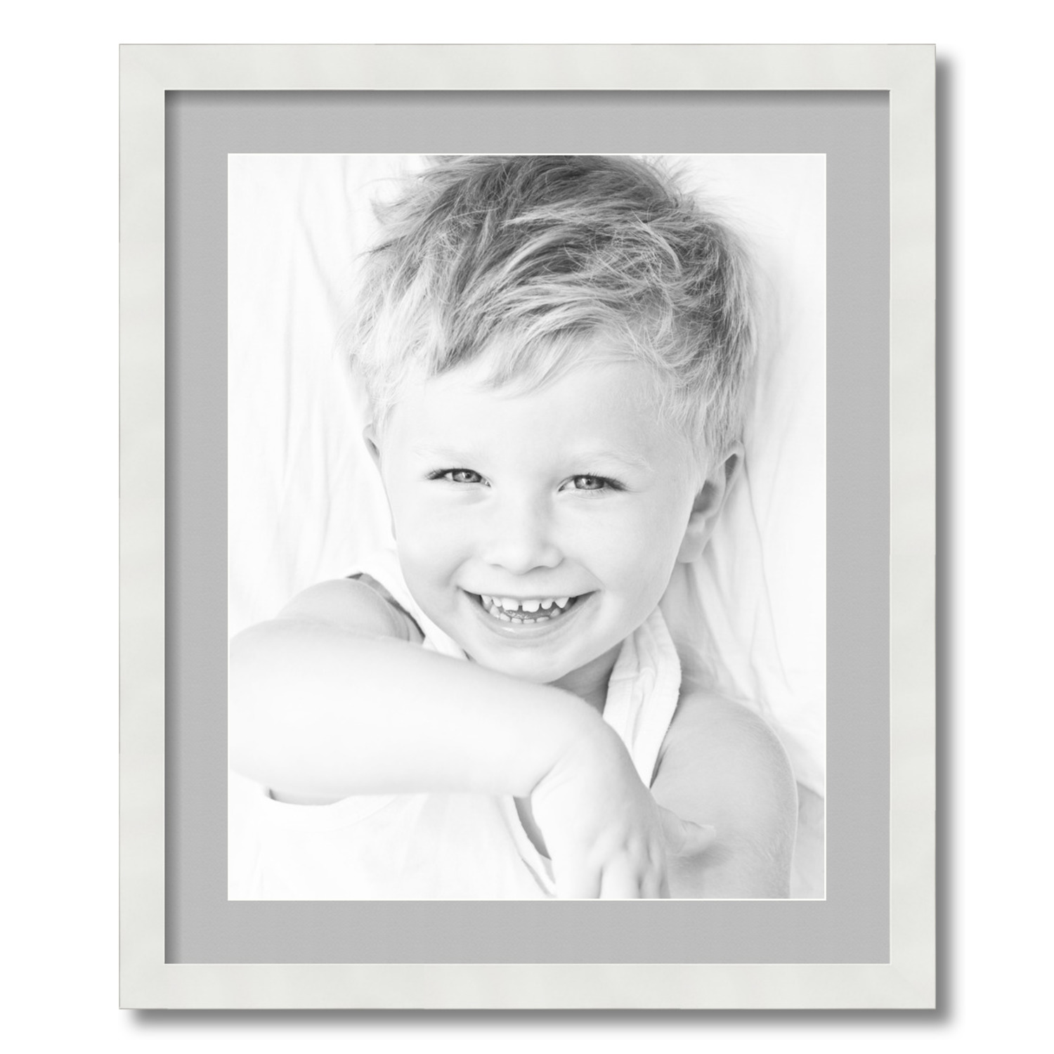 ArtToFrames Matted 20x24 White Picture Frame with 2" Mat, 16x20 Opening 3966