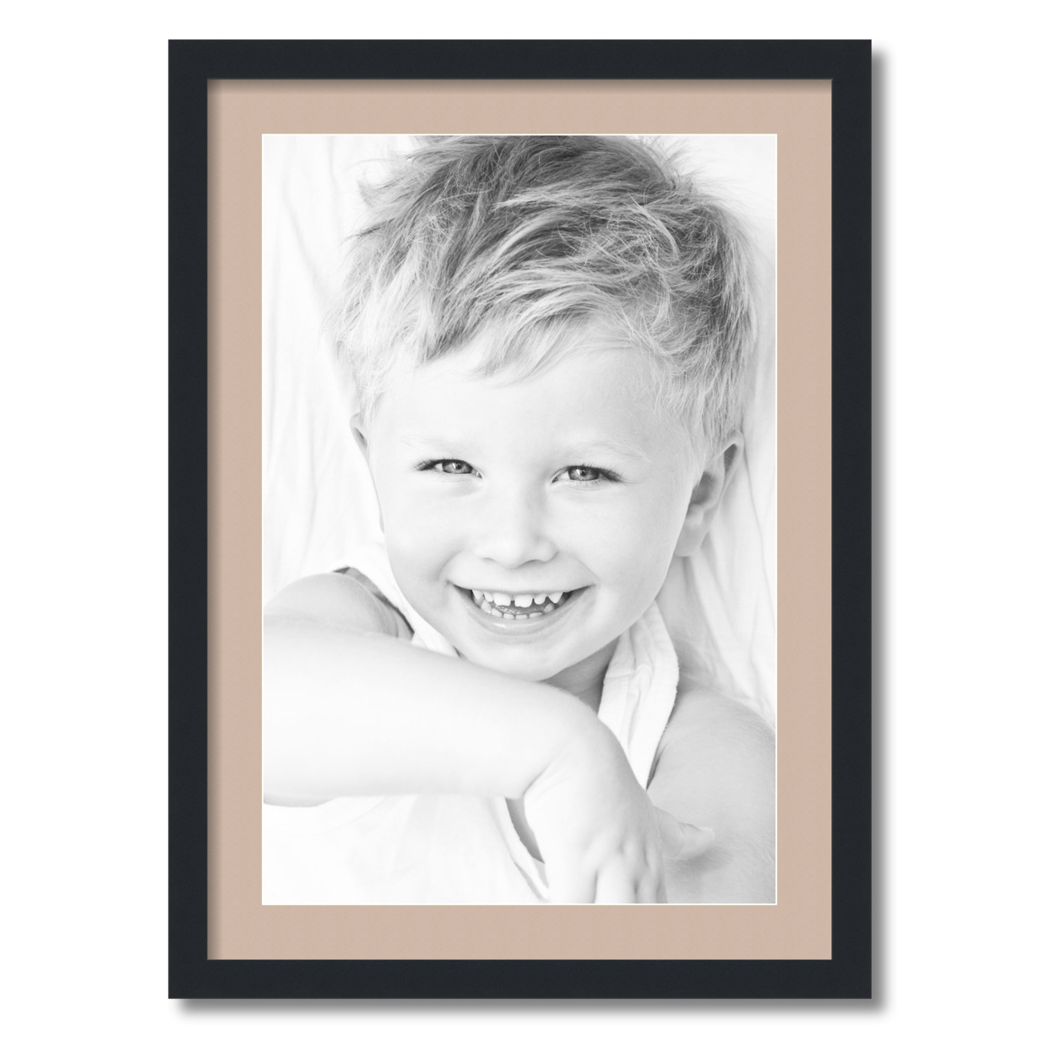 ArtToFrames Matted 20x28 Black Picture Frame with 2" Mat, 16x24 Opening 3926