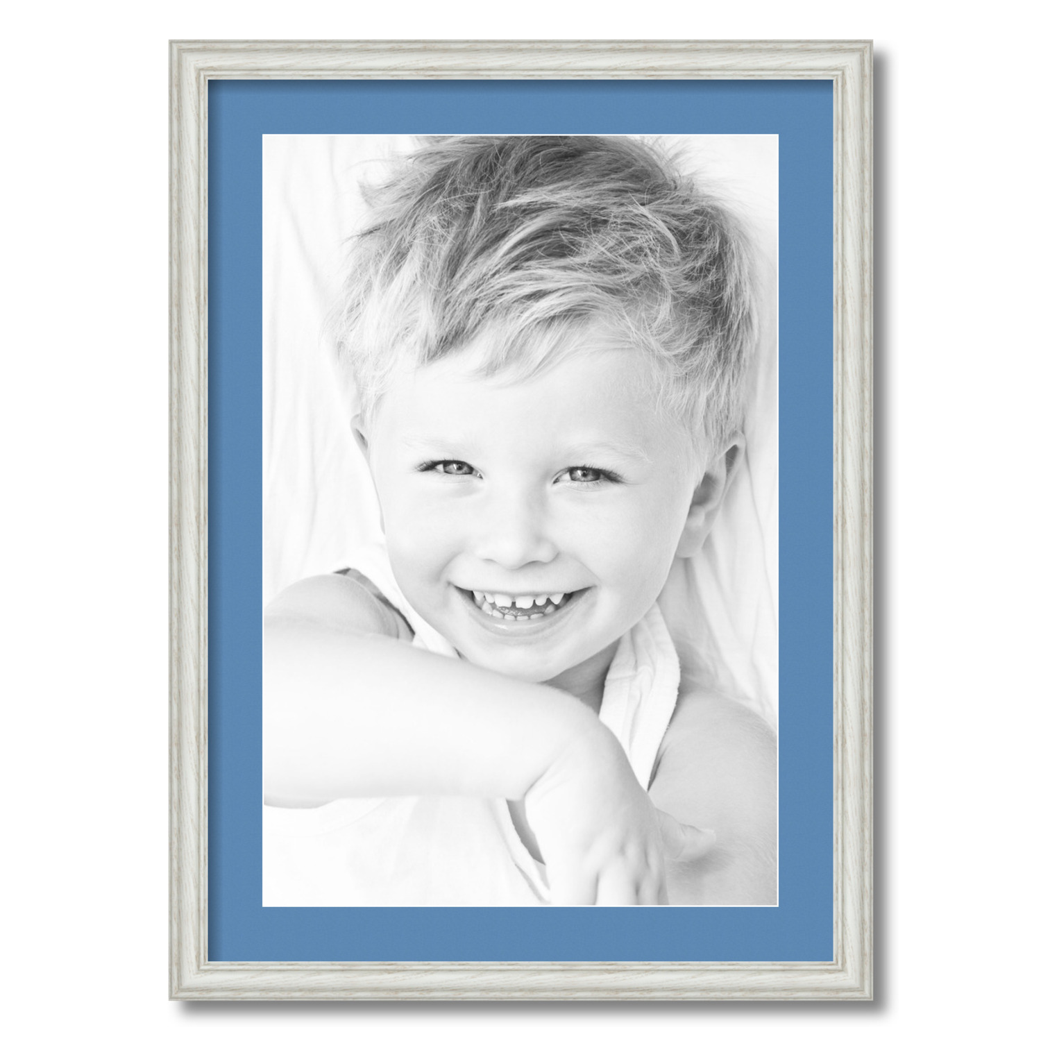 ArtToFrames Matted 20x28 White Picture Frame with 2" Mat, 16x24 Opening 4098