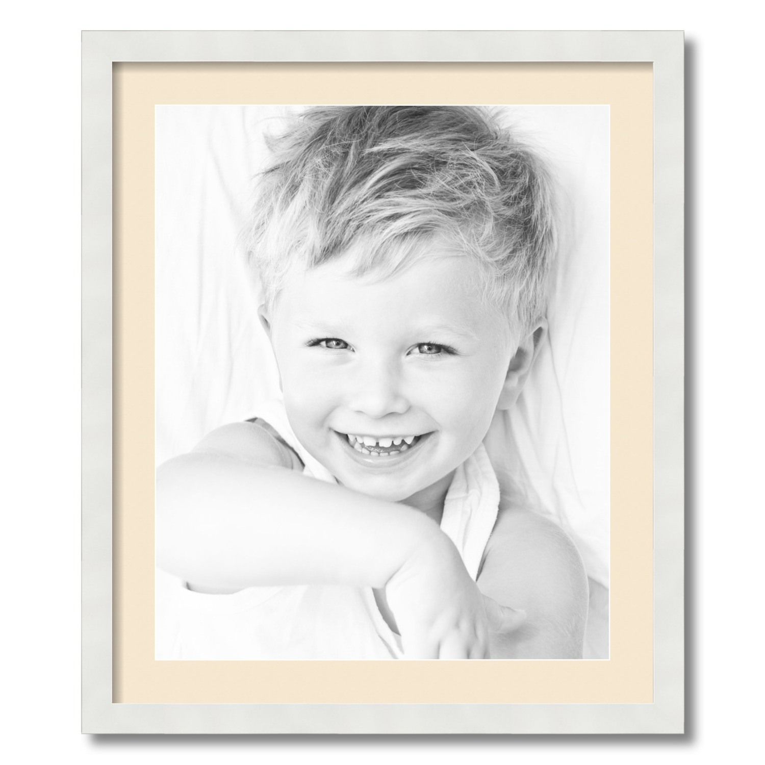 ArtToFrames Matted 22x26 White Picture Frame with 2" Mat, 18x22 Opening 3966