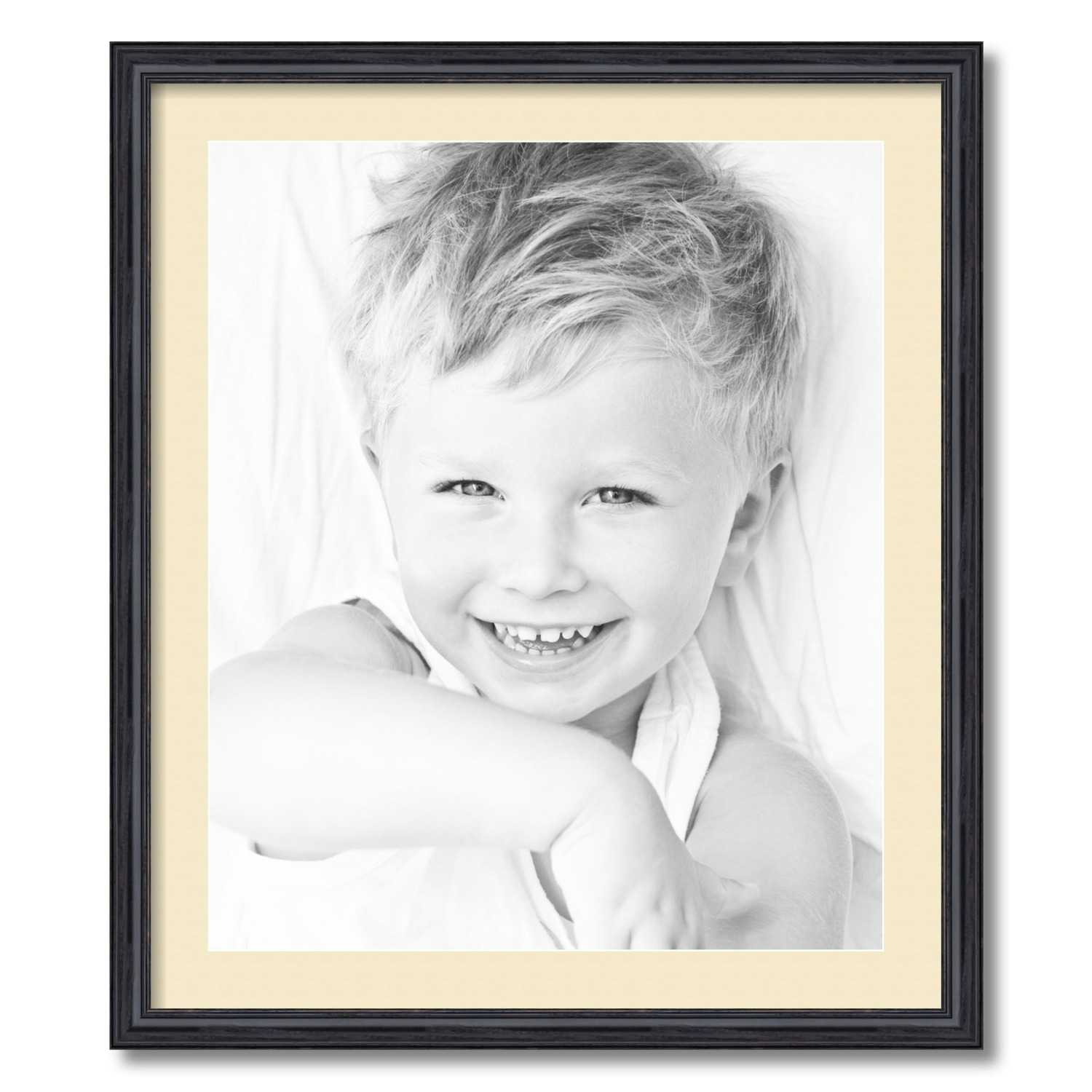 ArtToFrames Matted 24x28 Black Picture Frame with 2" Mat, 20x24 Opening 4083