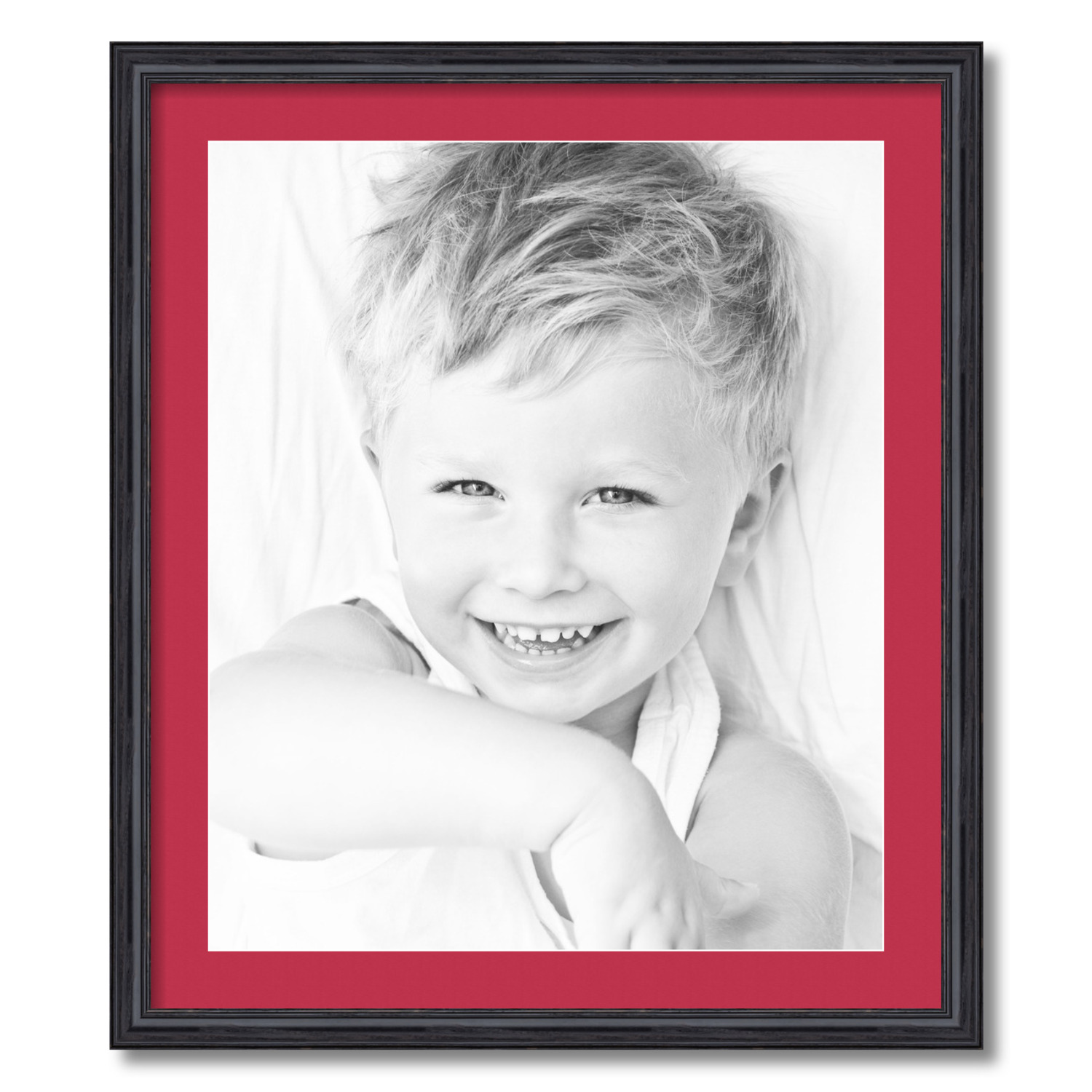 ArtToFrames Matted 24x28 Black Picture Frame with 2" Mat, 20x24 Opening 4083