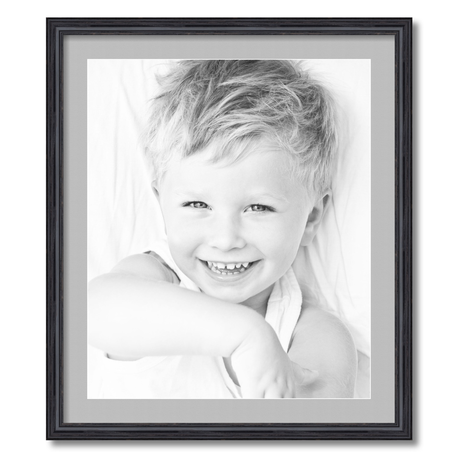 ArtToFrames Matted 24x28 Black Picture Frame with 2" Mat, 20x24 Opening 4083