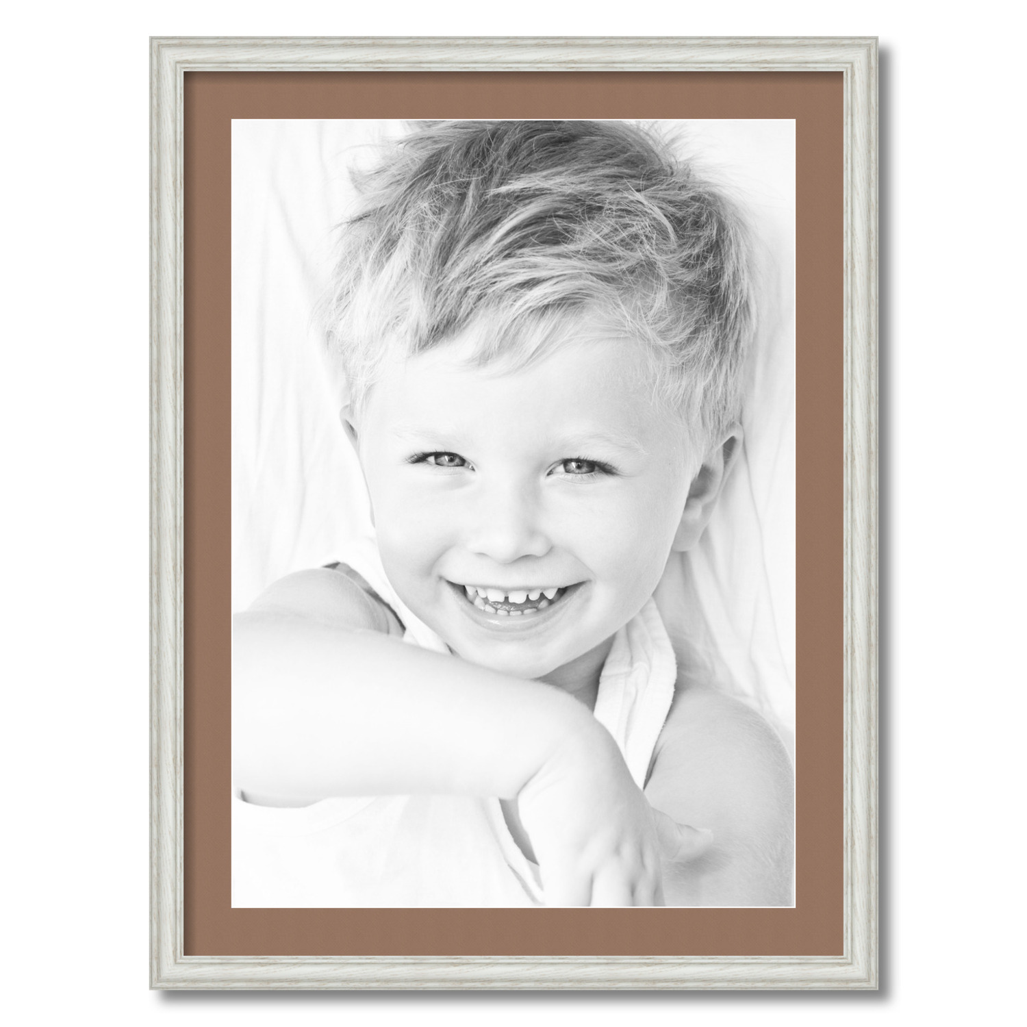 ArtToFrames Matted 24x32 White Picture Frame with 2" Mat, 20x28 Opening 4098