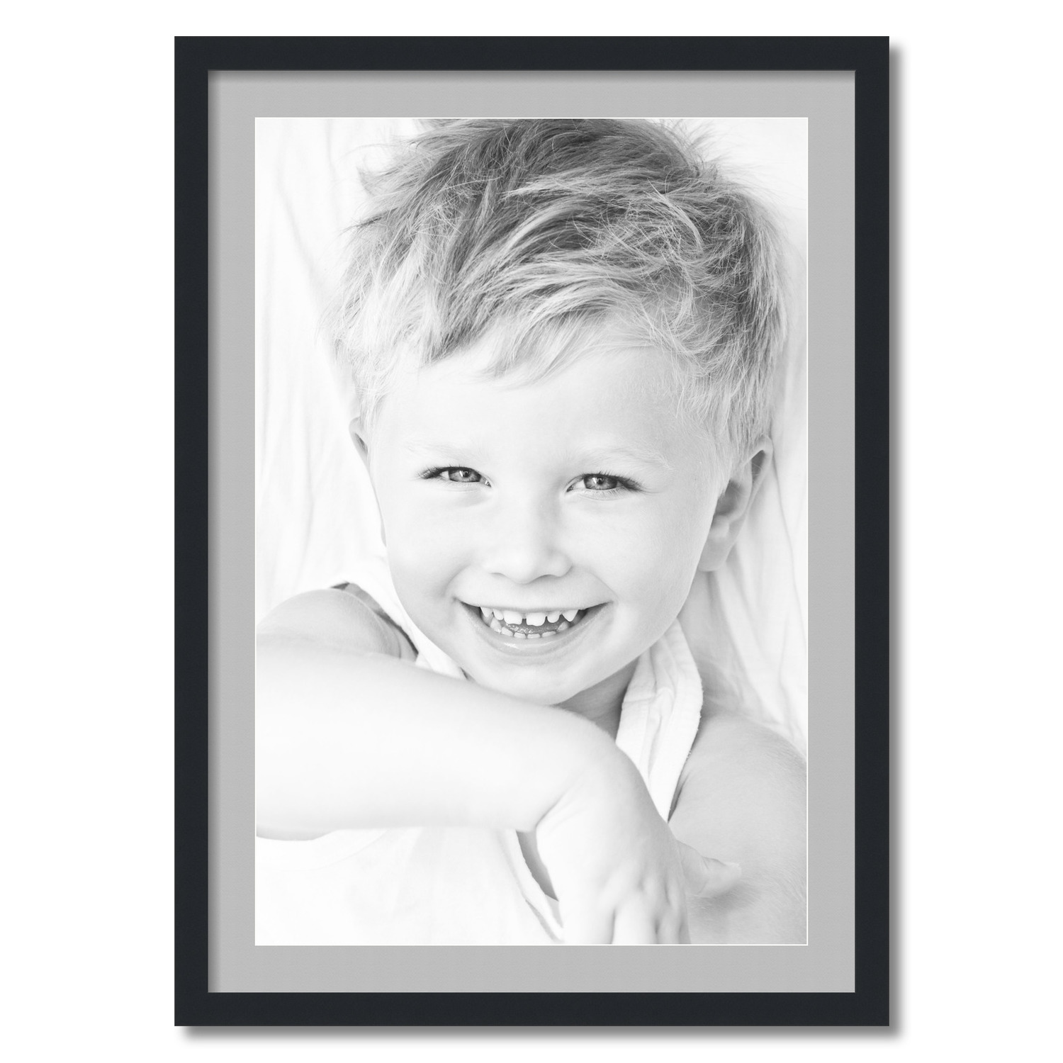 ArtToFrames Matted 24x34 Black Picture Frame with 2" Mat, 20x30 Opening 3926