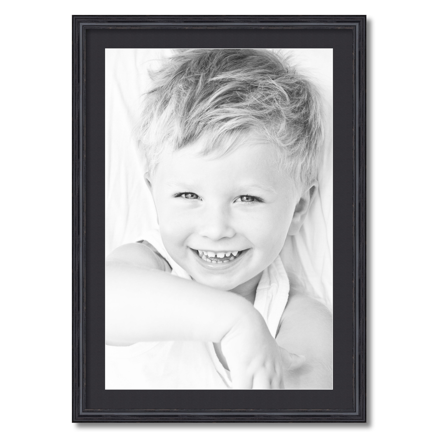 ArtToFrames Matted 24x34 Black Picture Frame with 2" Mat, 20x30 Opening 4083