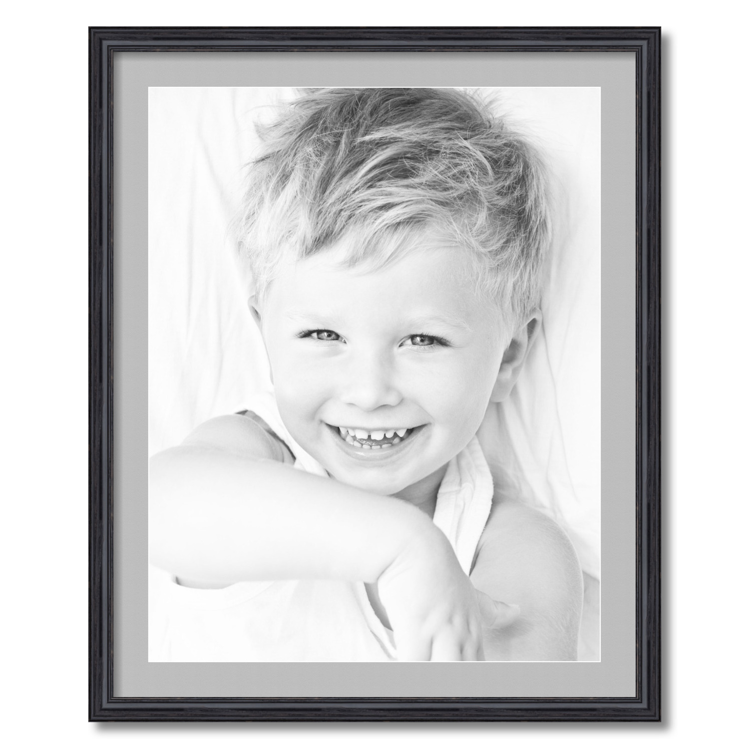 ArtToFrames Matted 26x32 Black Picture Frame with 2" Mat, 22x28 Opening 4083