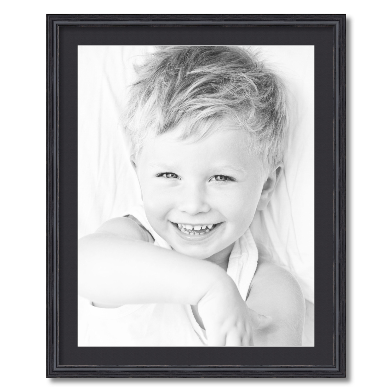 ArtToFrames Matted 26x32 Black Picture Frame with 2" Mat, 22x28 Opening 4083