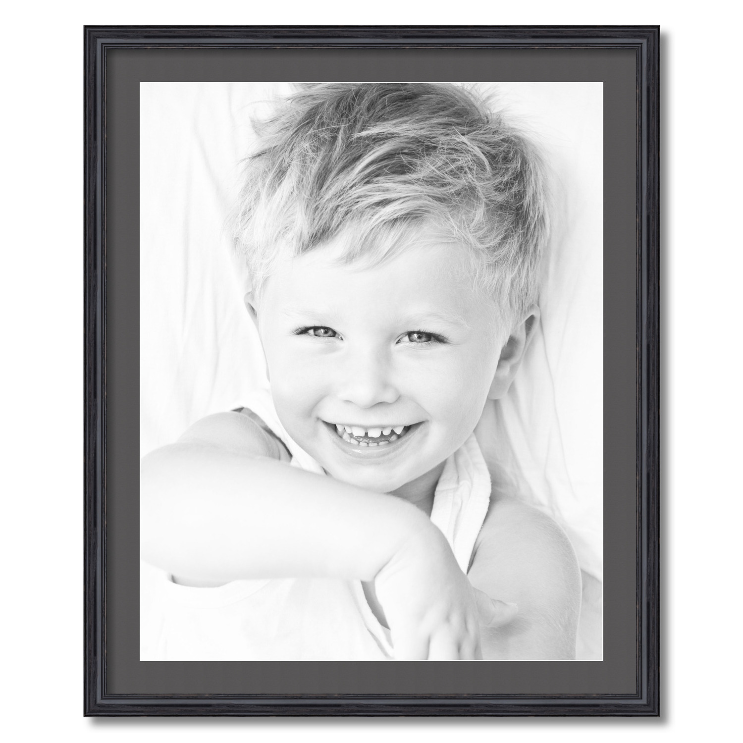 ArtToFrames Matted 28x34 Black Picture Frame with 2" Mat, 24x30 Opening 4083