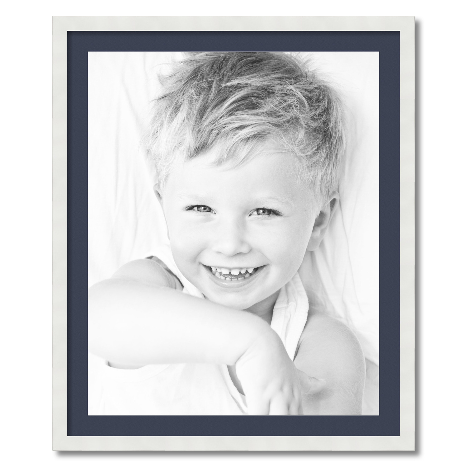 ArtToFrames Matted 28x34 White Picture Frame with 2" Mat, 24x30 Opening 3966