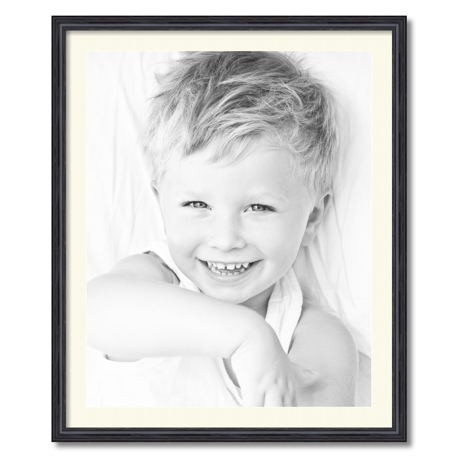 ArtToFrames Matted 28x34 Black Picture Frame with 2" Mat, 24x30 Opening 4083