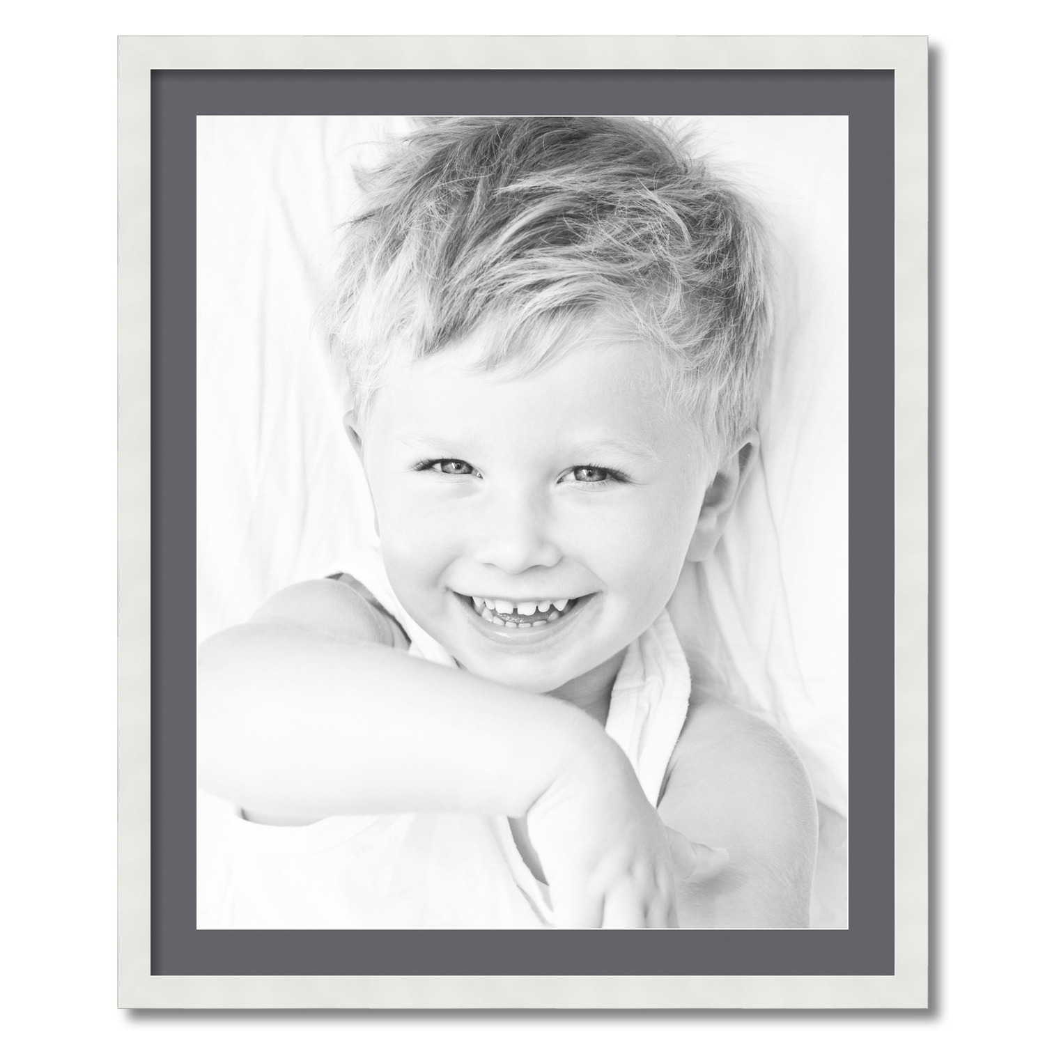 ArtToFrames Matted 28x34 White Picture Frame with 2" Mat, 24x30 Opening 3966