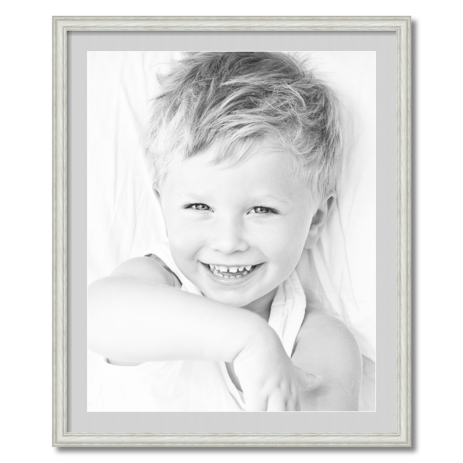 ArtToFrames Matted 28x34 White Picture Frame with 2" Mat, 24x30 Opening 4098