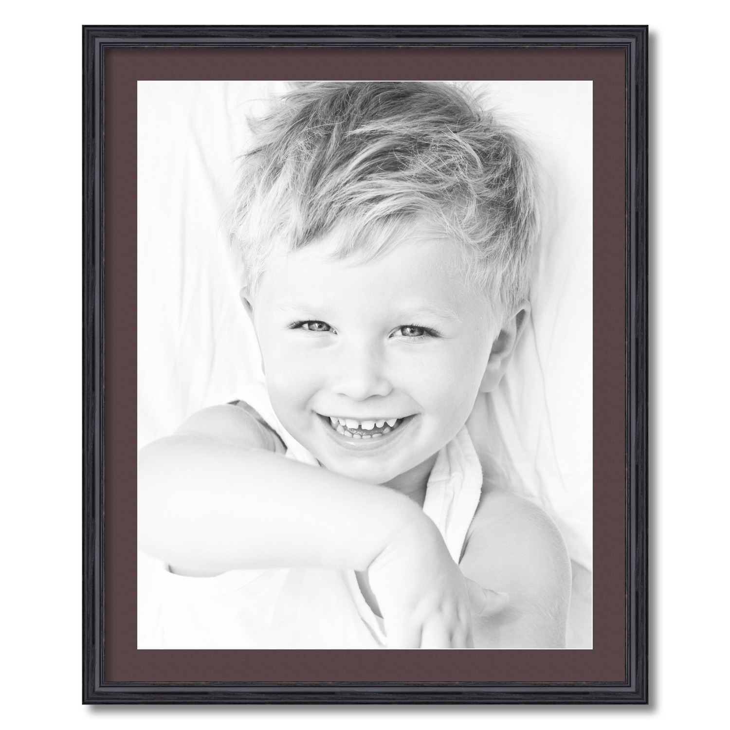 ArtToFrames Matted 28x34 Black Picture Frame with 2" Mat, 24x30 Opening 4083