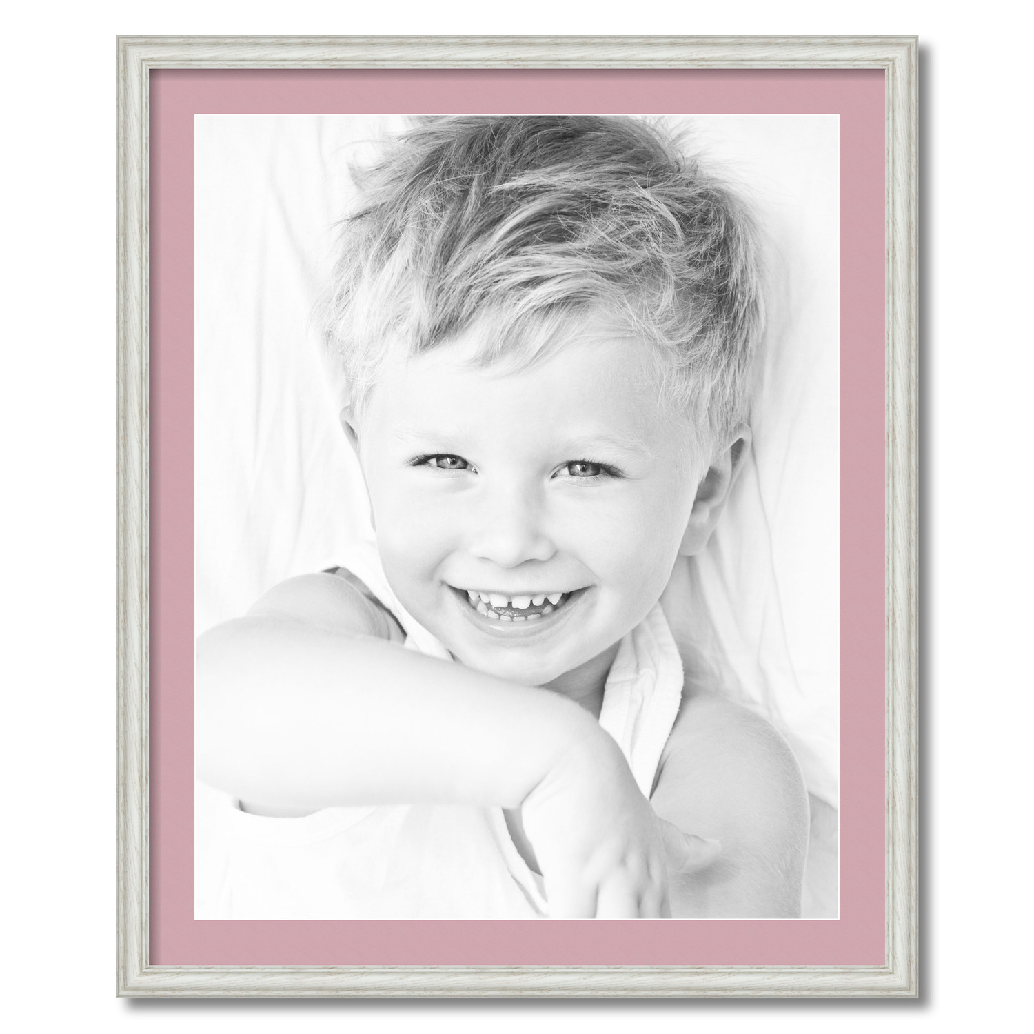 ArtToFrames Matted 28x34 White Picture Frame with 2" Mat, 24x30 Opening 4098