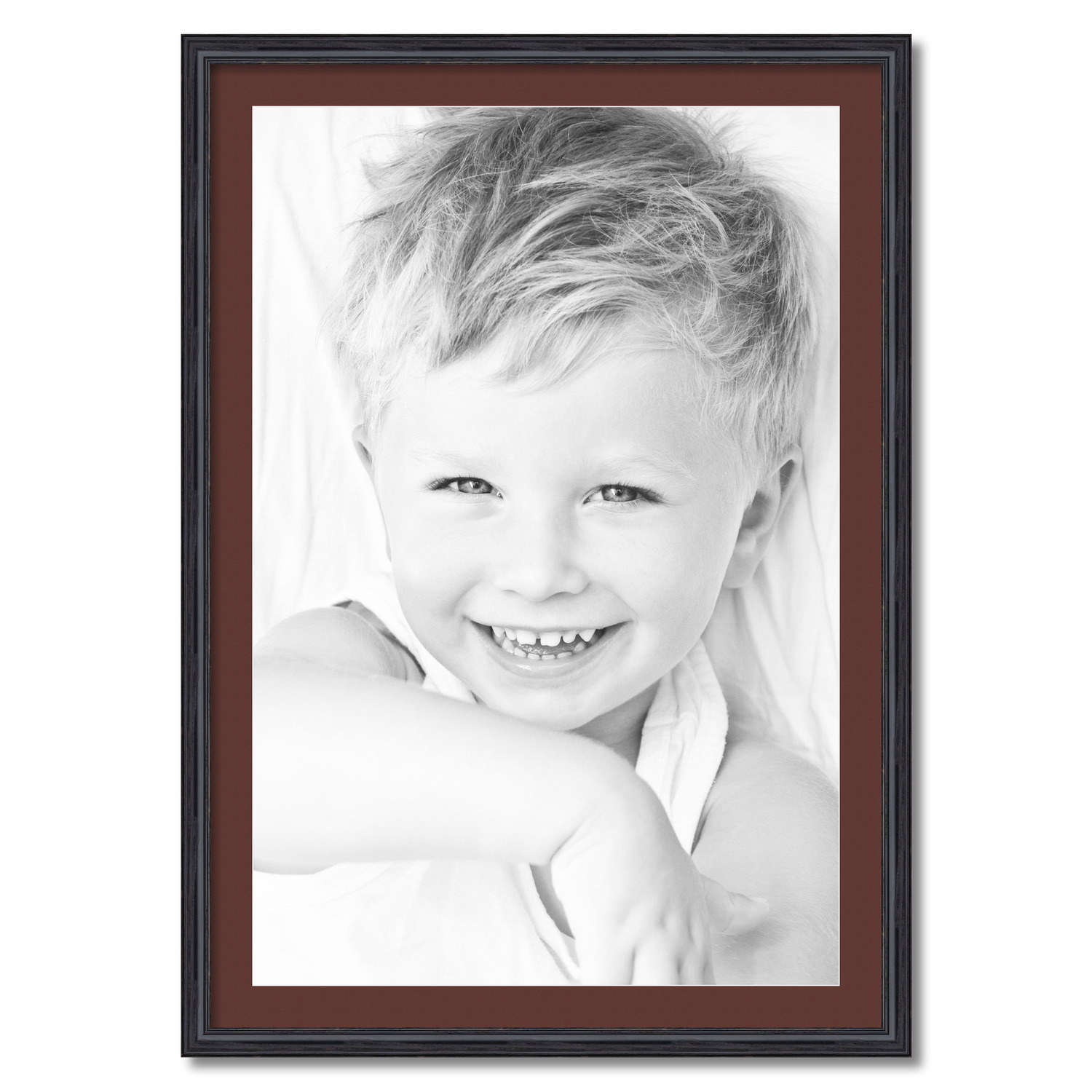 ArtToFrames Matted 28x40 Black Picture Frame with 2" Mat, 24x36 Opening 4083