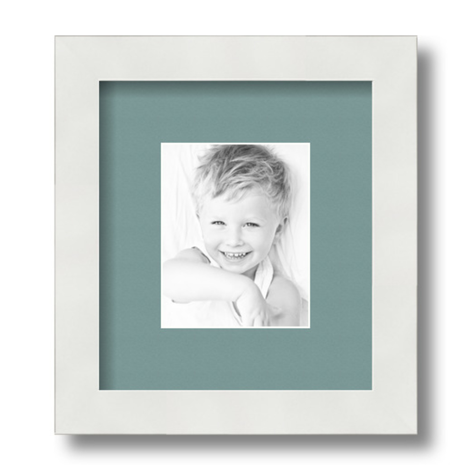 ArtToFrames Matted 7.5x9 White Picture Frame with 2" Mat, 3.5x5 Opening 3966