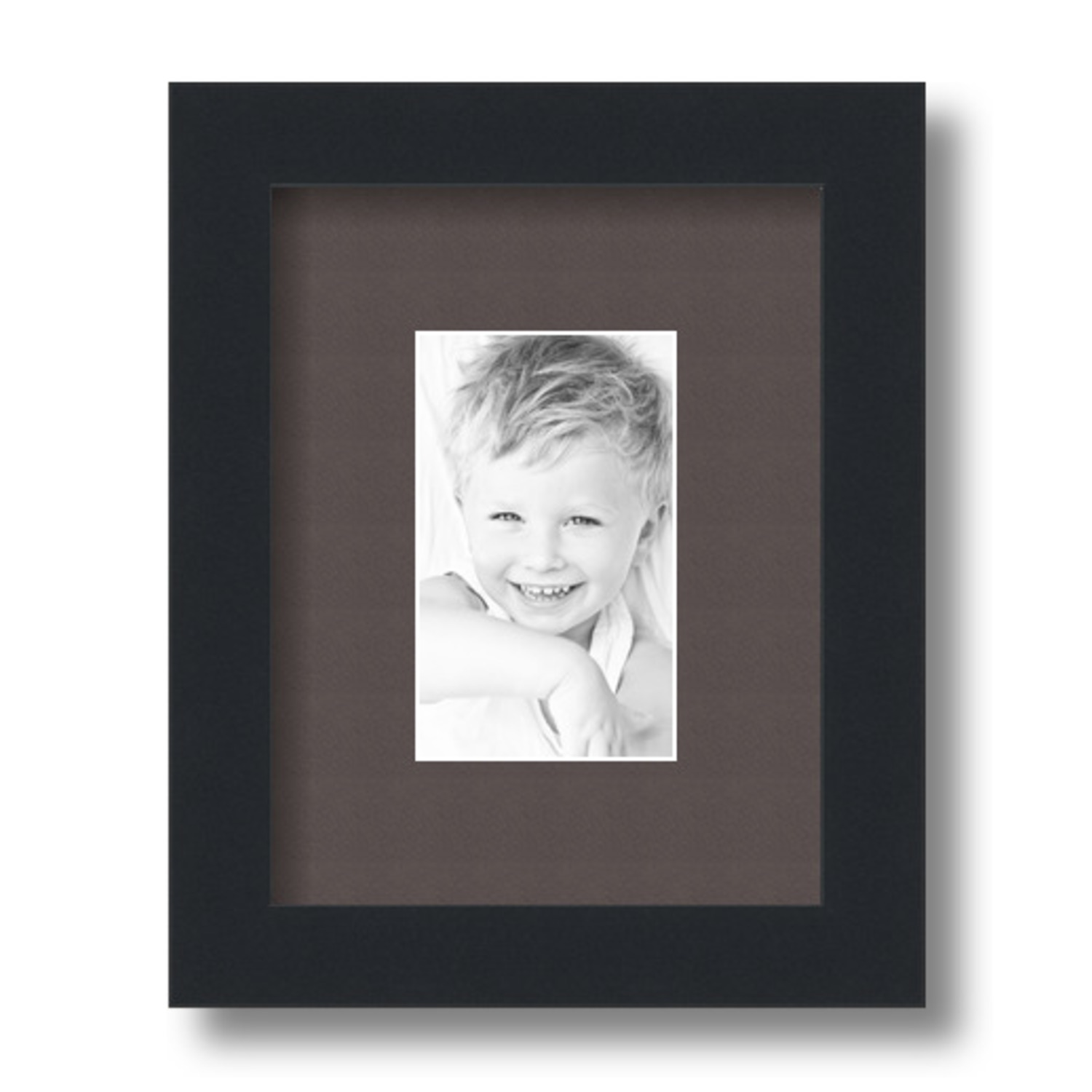 ArtToFrames Matted 7x9 Black Picture Frame with 2" Mat, 3x5 Opening 3926