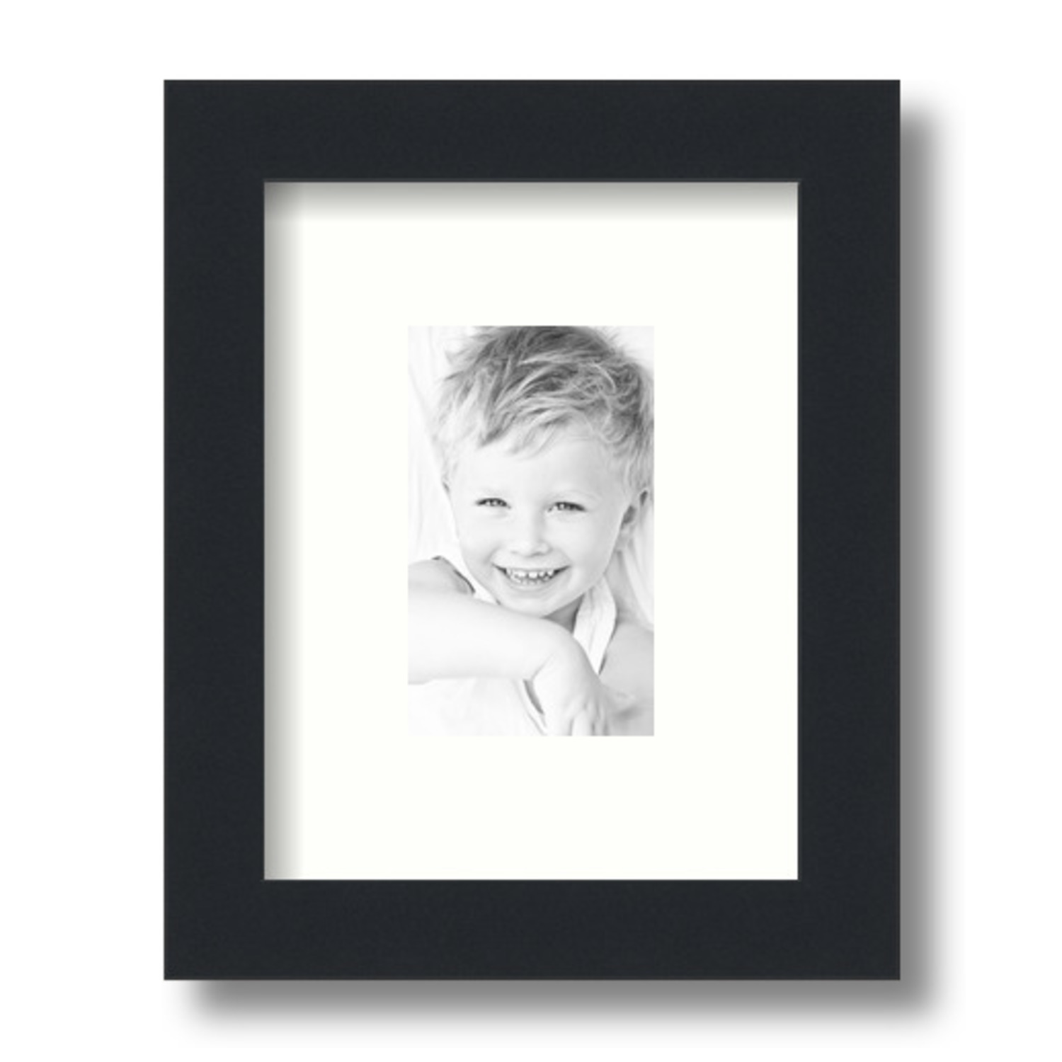 ArtToFrames Matted 7x9 Black Picture Frame with 2" Mat, 3x5 Opening 3926