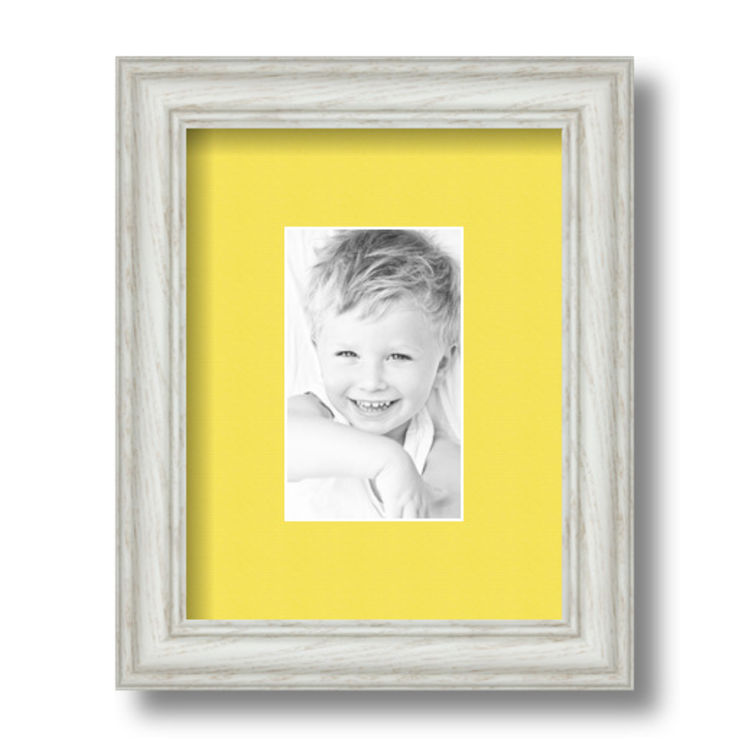 ArtToFrames Matted 7x9 White Picture Frame with 2" Mat, 3x5 Opening 4098