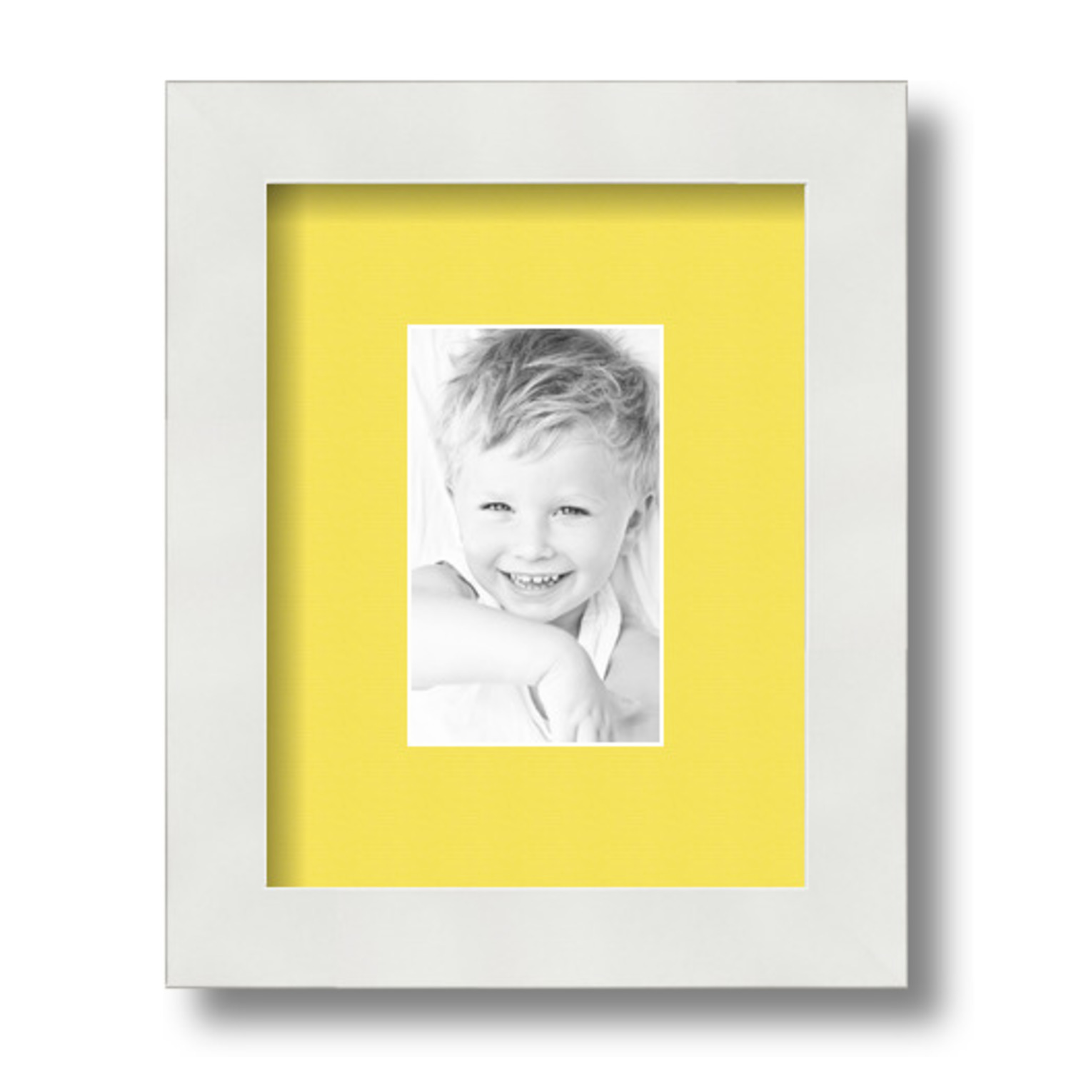 ArtToFrames Matted 7x9 White Picture Frame with 2" Mat, 3x5 Opening 3966