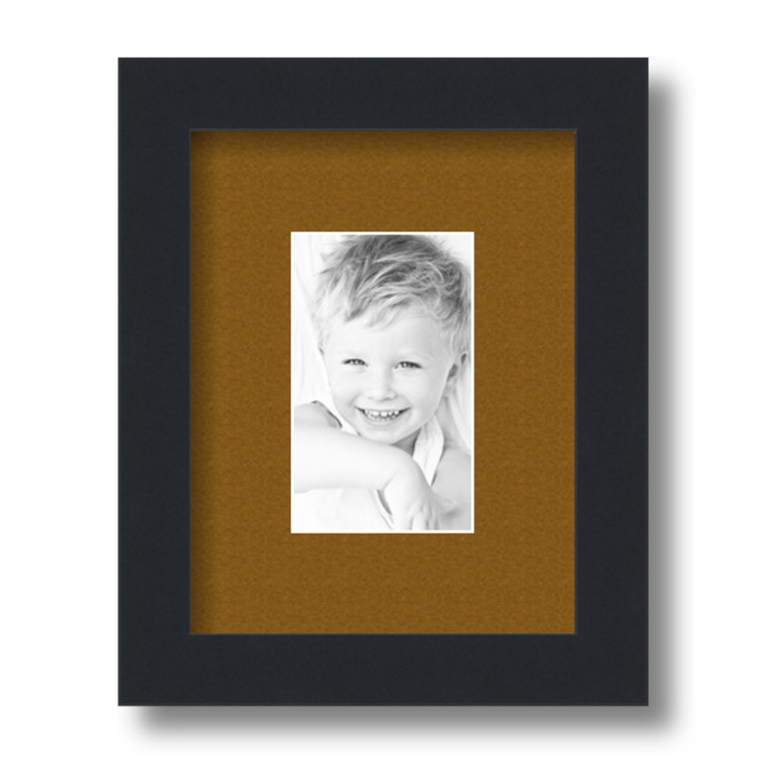 ArtToFrames Matted 7x9 Black Picture Frame with 2" Mat, 3x5 Opening 3926