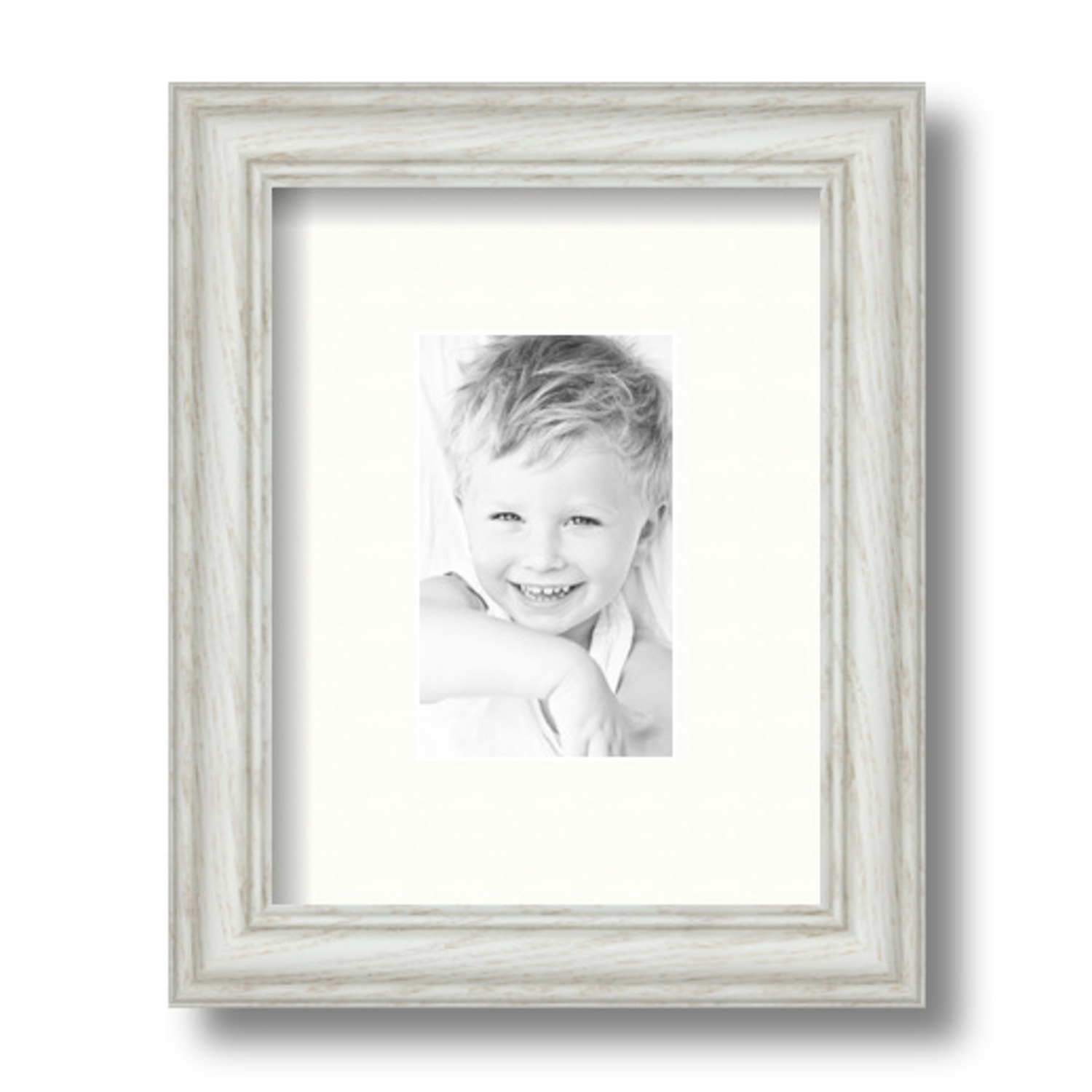 ArtToFrames Matted 7x9 White Picture Frame with 2" Mat, 3x5 Opening 4098