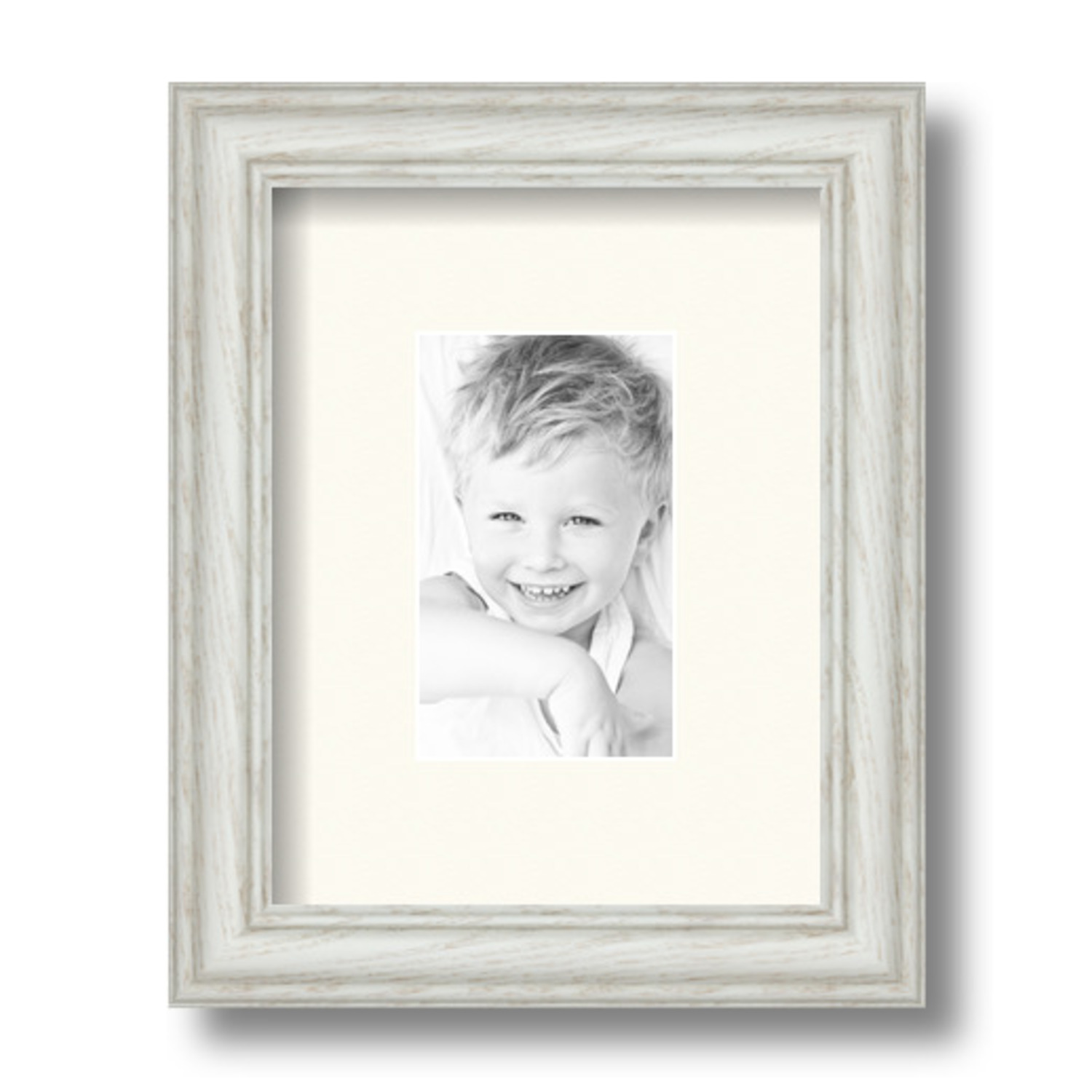 ArtToFrames Matted 7x9 White Picture Frame with 2" Mat, 3x5 Opening 4098