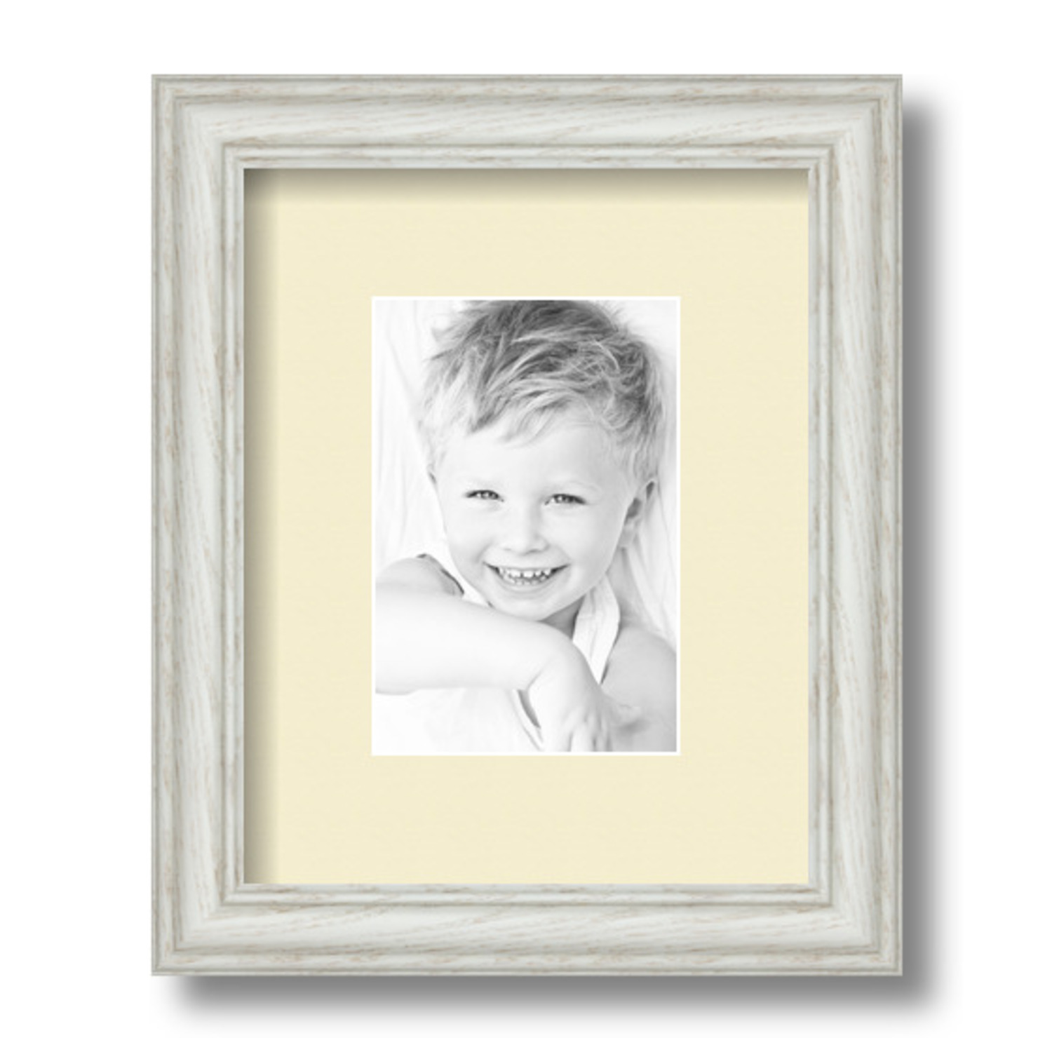 ArtToFrames Matted 8x10 White Picture Frame with 2" Mat, 4x6 Opening 4098