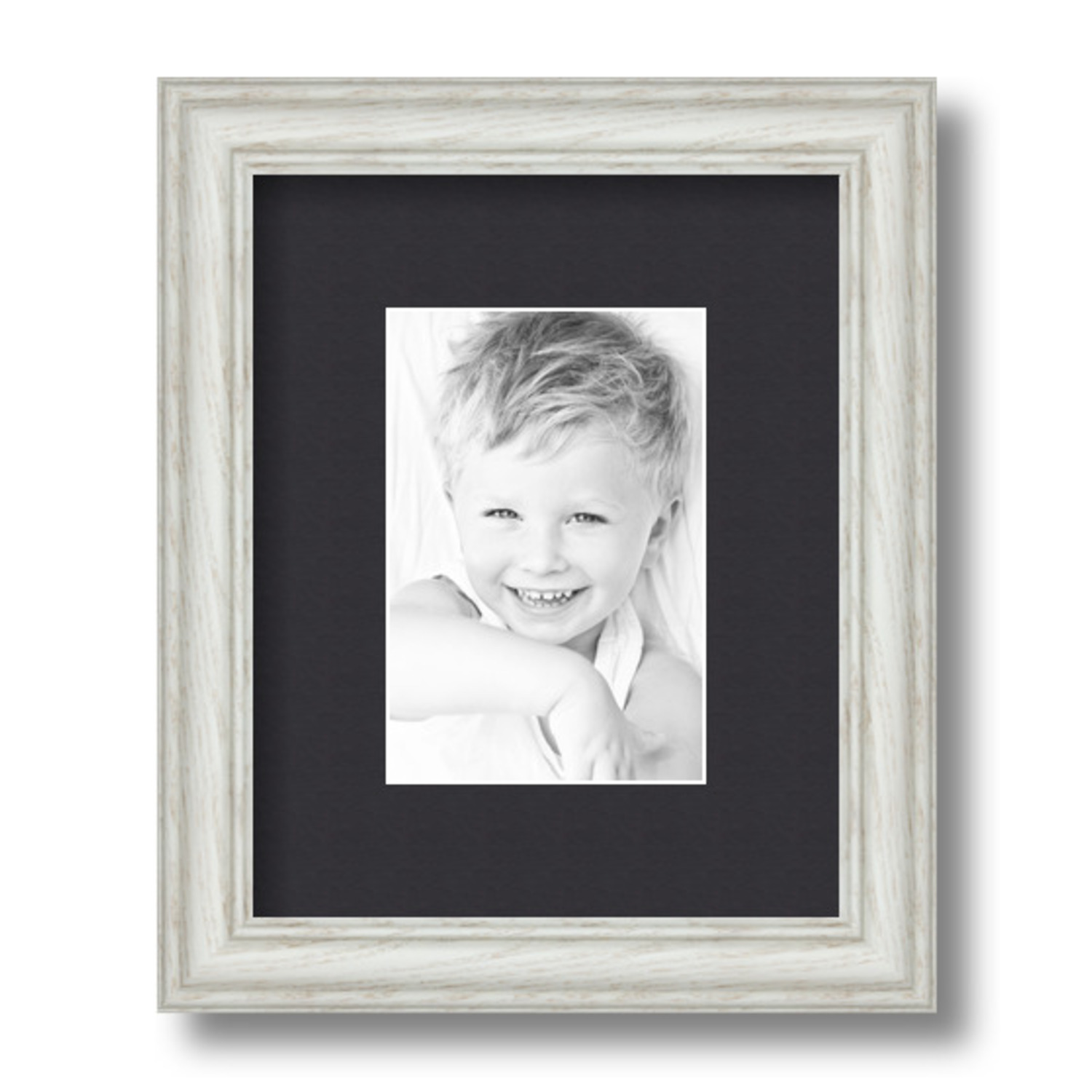 ArtToFrames Matted 8x10 White Picture Frame with 2" Mat, 4x6 Opening 4098