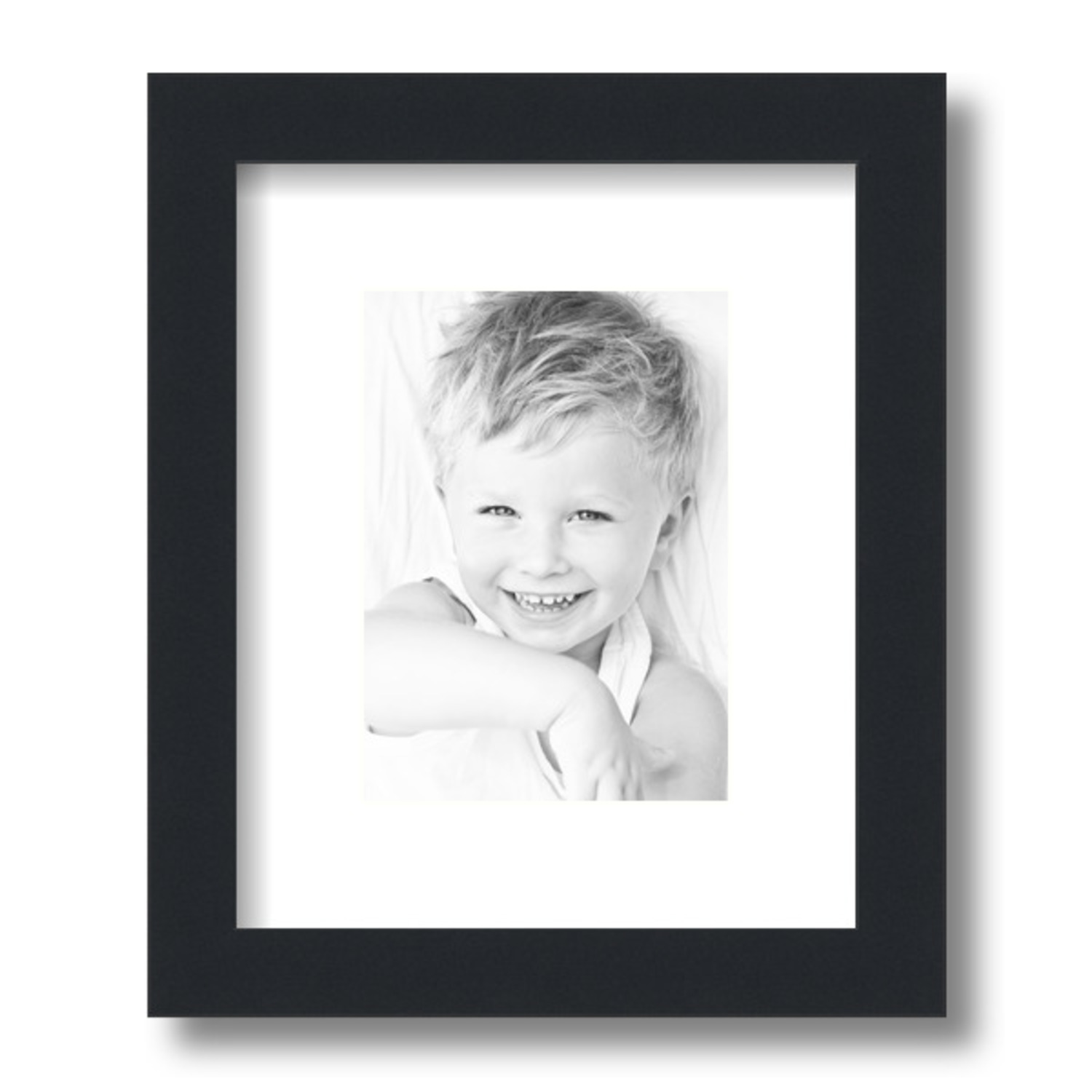 ArtToFrames Matted 9x11 Black Picture Frame with 2" Mat, 5x7 Opening 3926