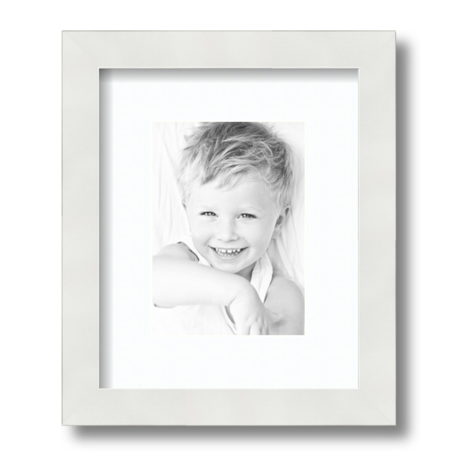 ArtToFrames Matted 9x11 White Picture Frame with 2" Mat, 5x7 Opening 3966