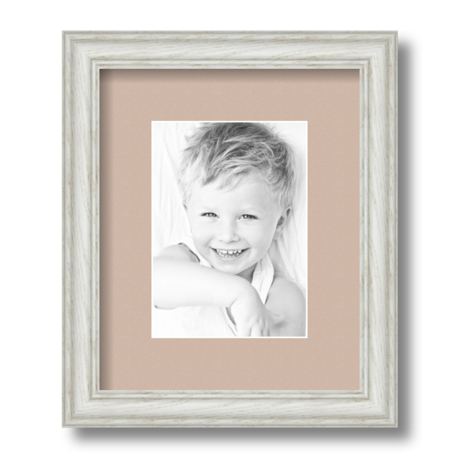 ArtToFrames Matted 9x11 White Picture Frame with 2" Mat, 5x7 Opening 4098