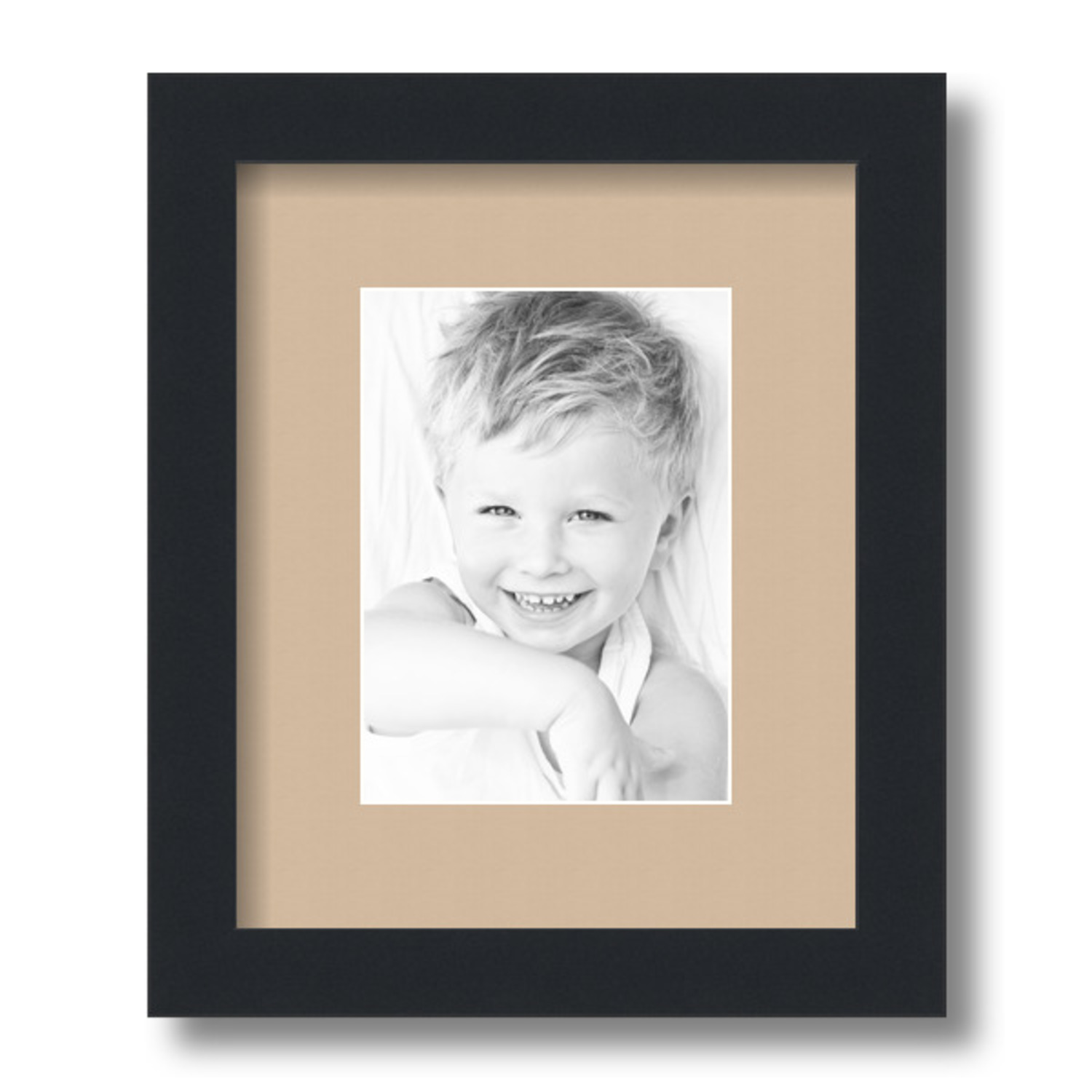 ArtToFrames Matted 9x11 Black Picture Frame with 2" Mat, 5x7 Opening 3926