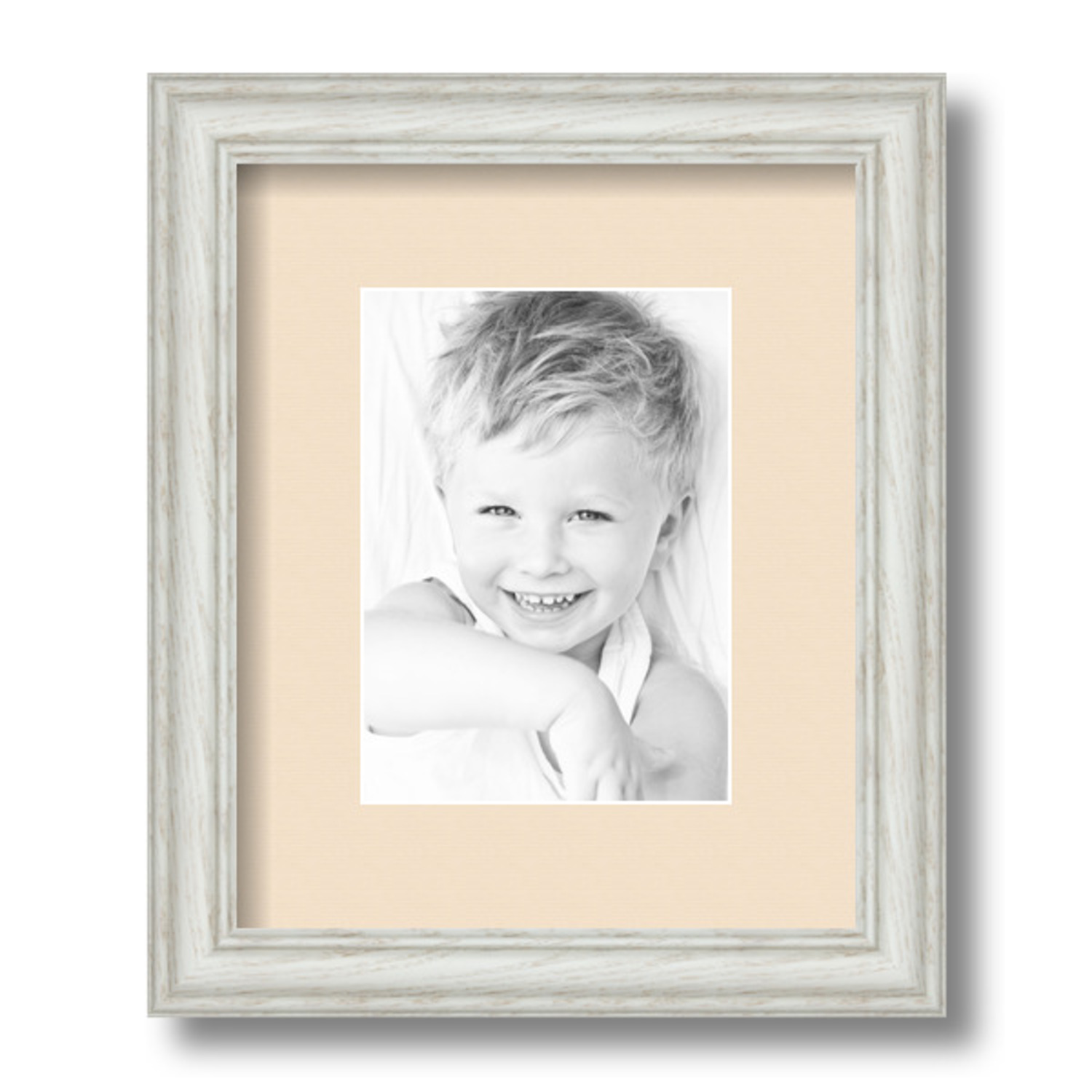 ArtToFrames Matted 9x11 White Picture Frame with 2" Mat, 5x7 Opening 4098