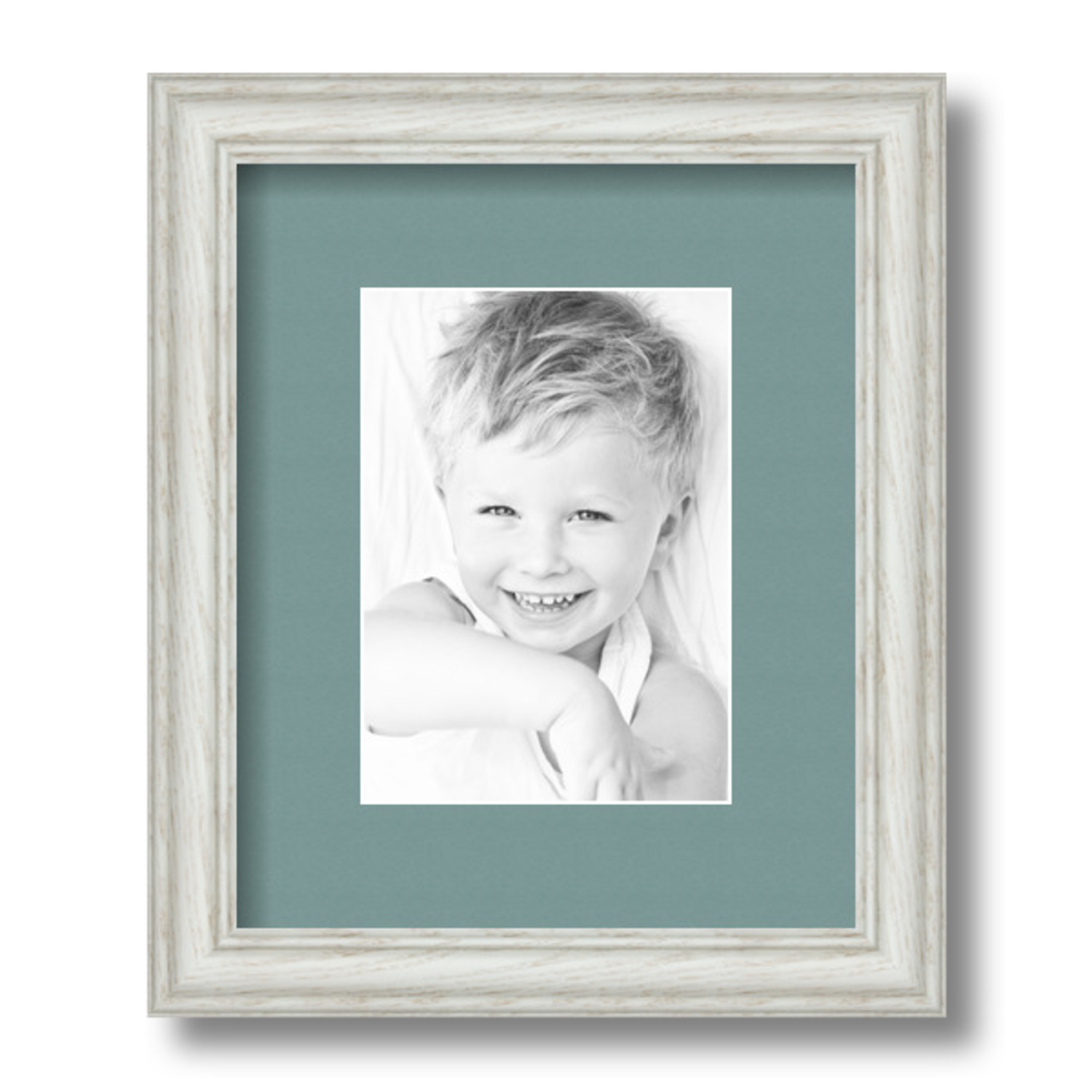 ArtToFrames Matted 9x11 White Picture Frame with 2" Mat, 5x7 Opening 4098