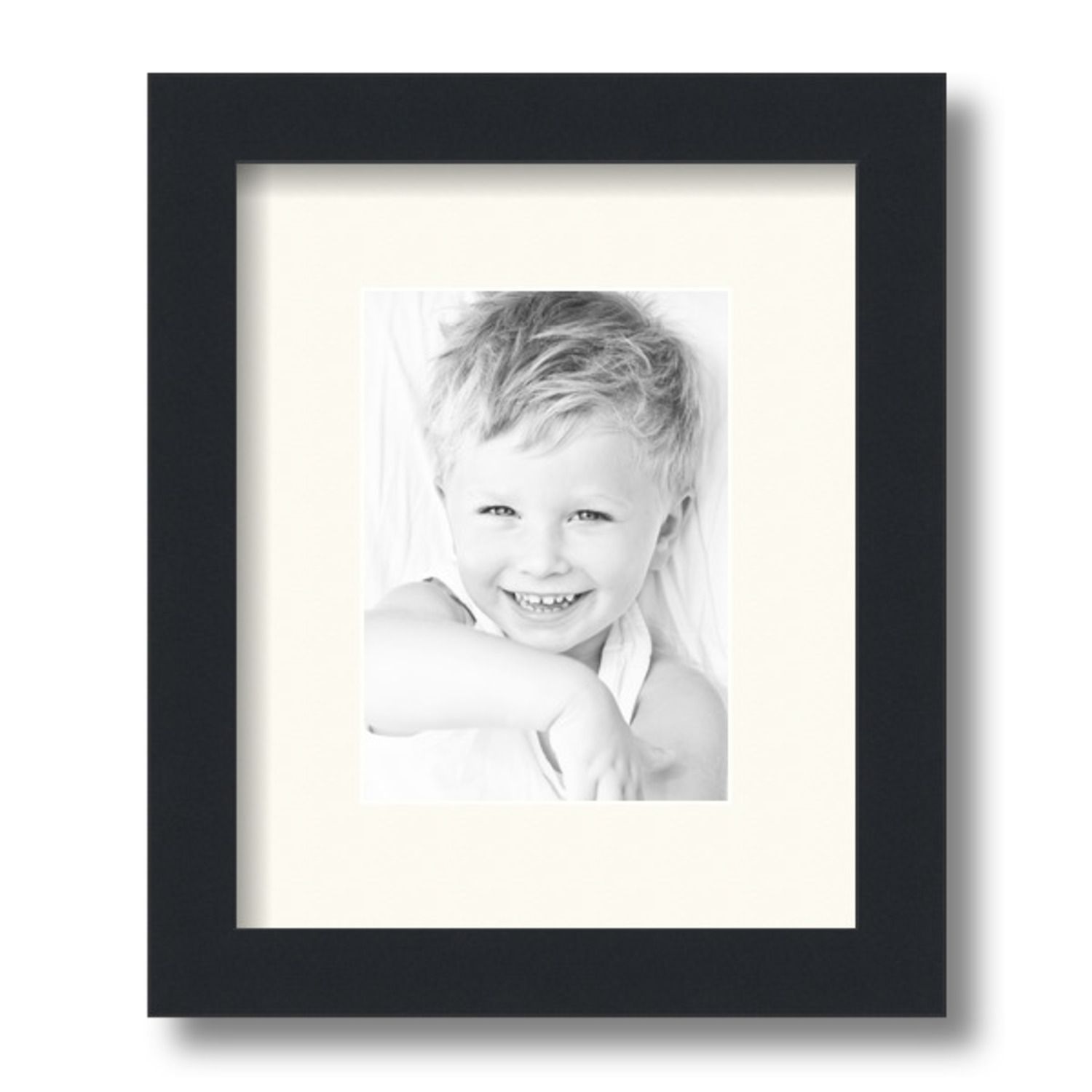 ArtToFrames Matted 9x11 Black Picture Frame with 2" Mat, 5x7 Opening 3926