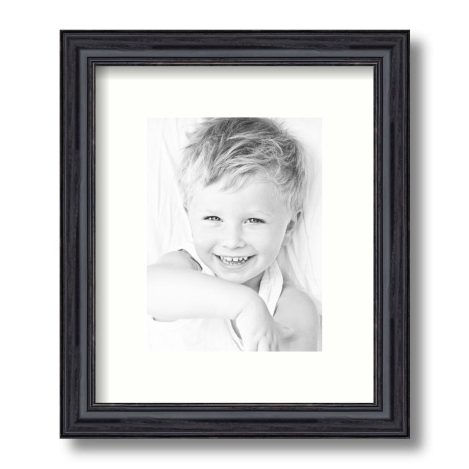 ArtToFrames Matted 10x12 Black Picture Frame with 2" Mat, 6x8 Opening 4083