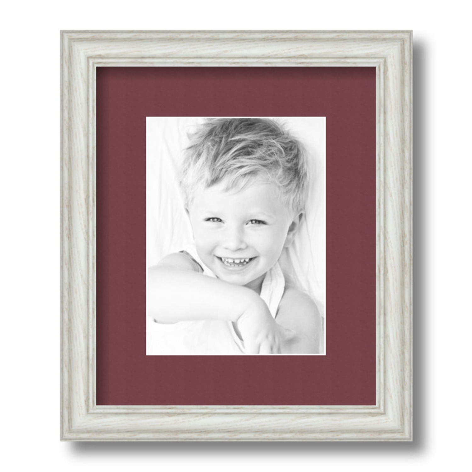 ArtToFrames Matted 10x12 White Picture Frame with 2" Mat, 6x8 Opening 4098