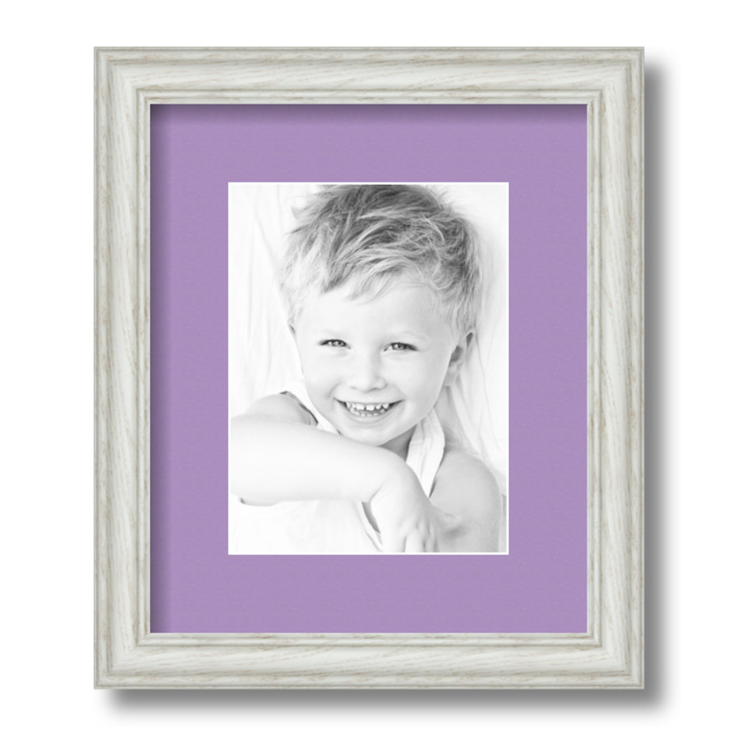 ArtToFrames Matted 10x12 White Picture Frame with 2" Mat, 6x8 Opening 4098