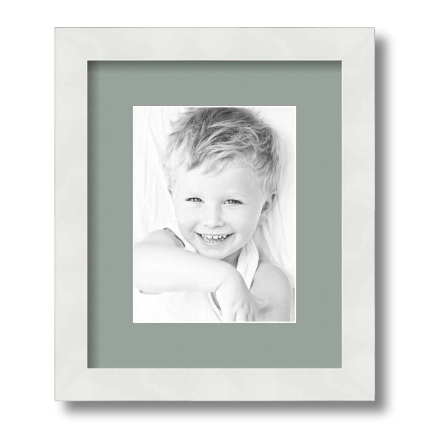 ArtToFrames Matted 10x12 White Picture Frame with 2" Mat, 6x8 Opening 3966