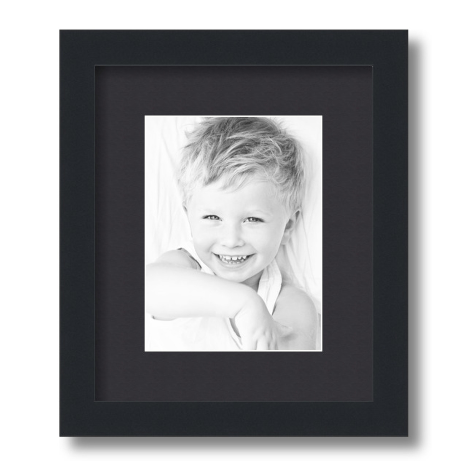 ArtToFrames Matted 10x12 Black Picture Frame with 2" Mat, 6x8 Opening 3926